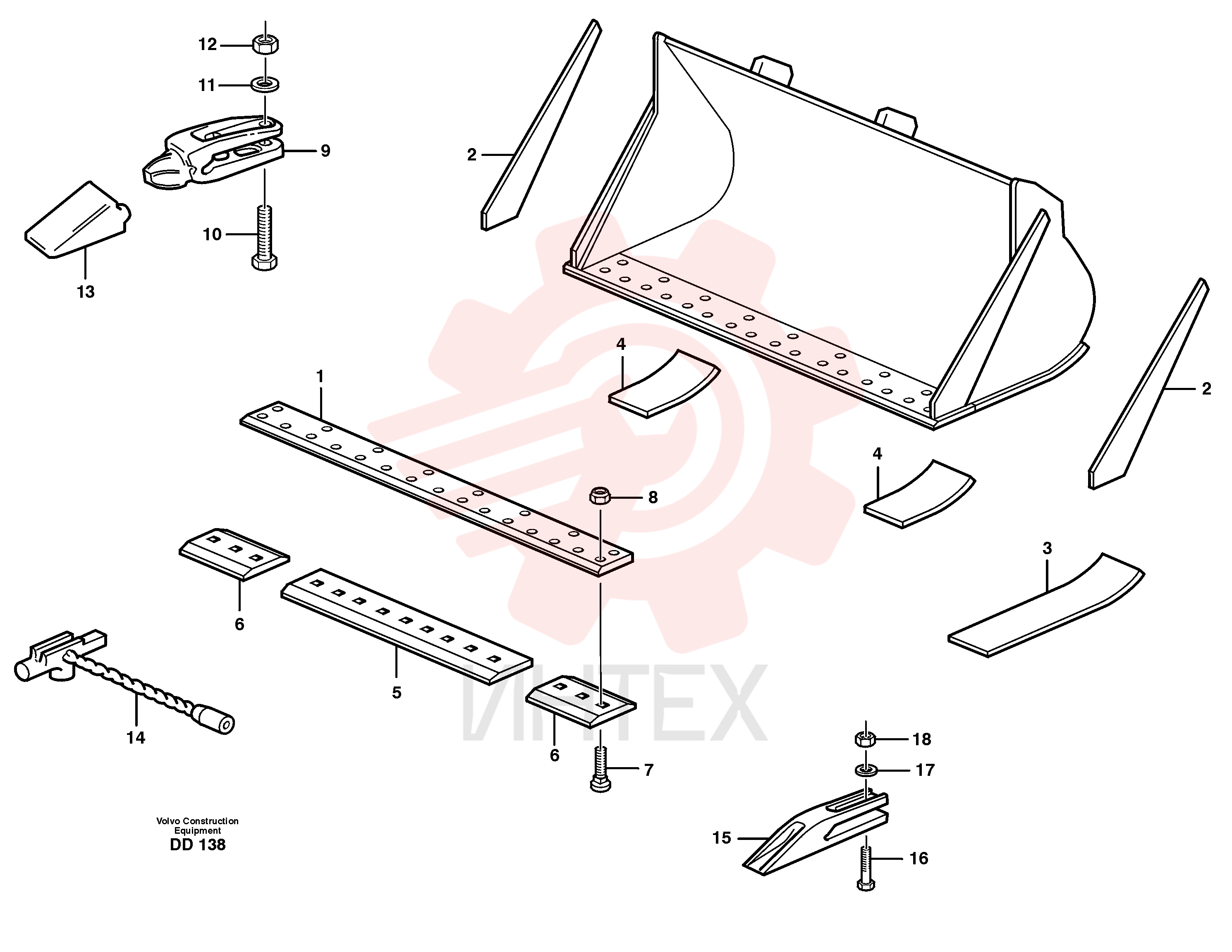 Нож ковша VOE 11010991