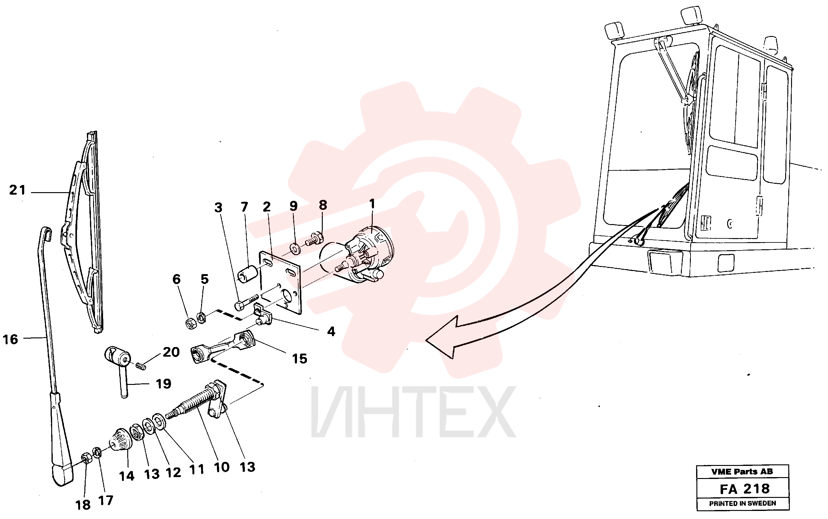 Wiper Motor VOE 4803421 (2)