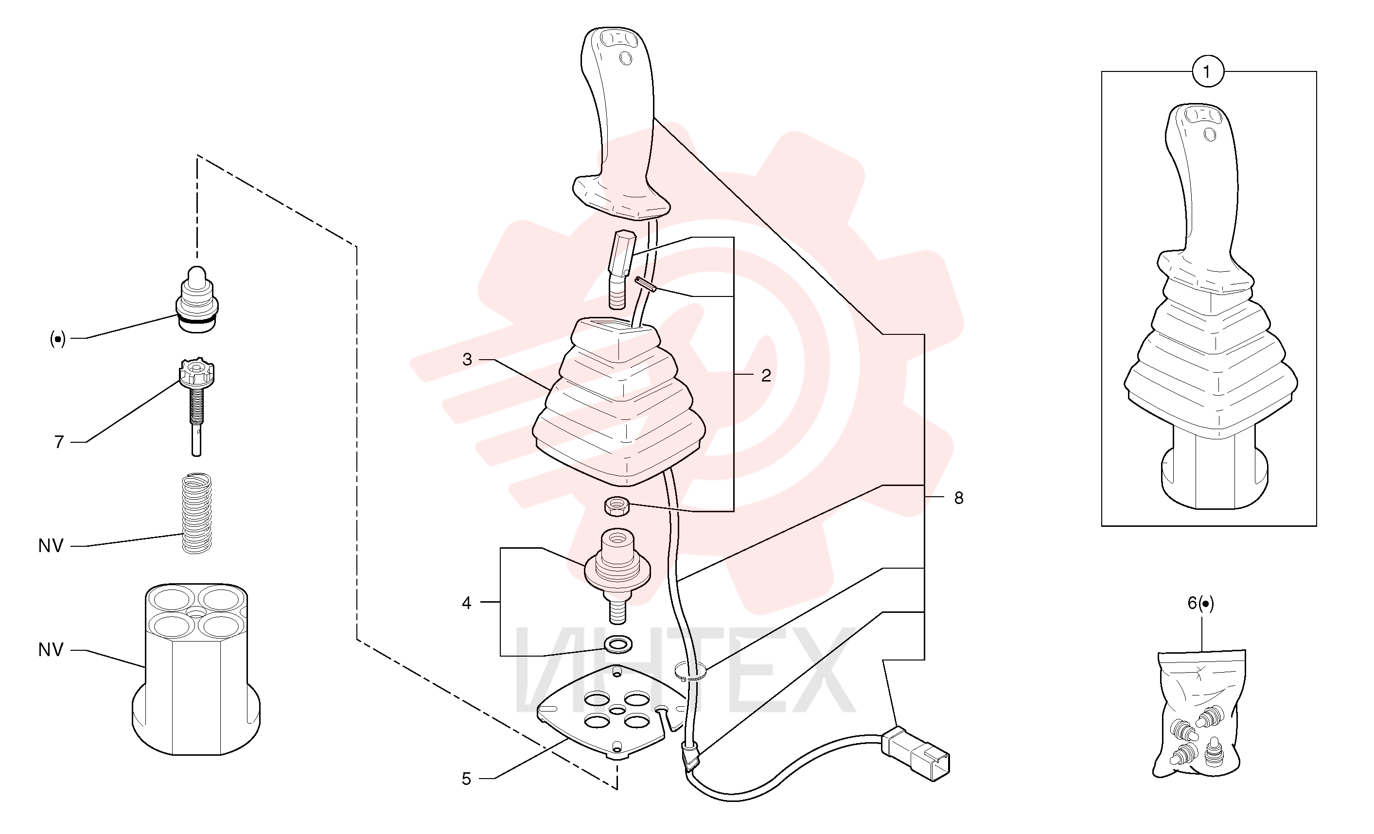 Control lever Rh