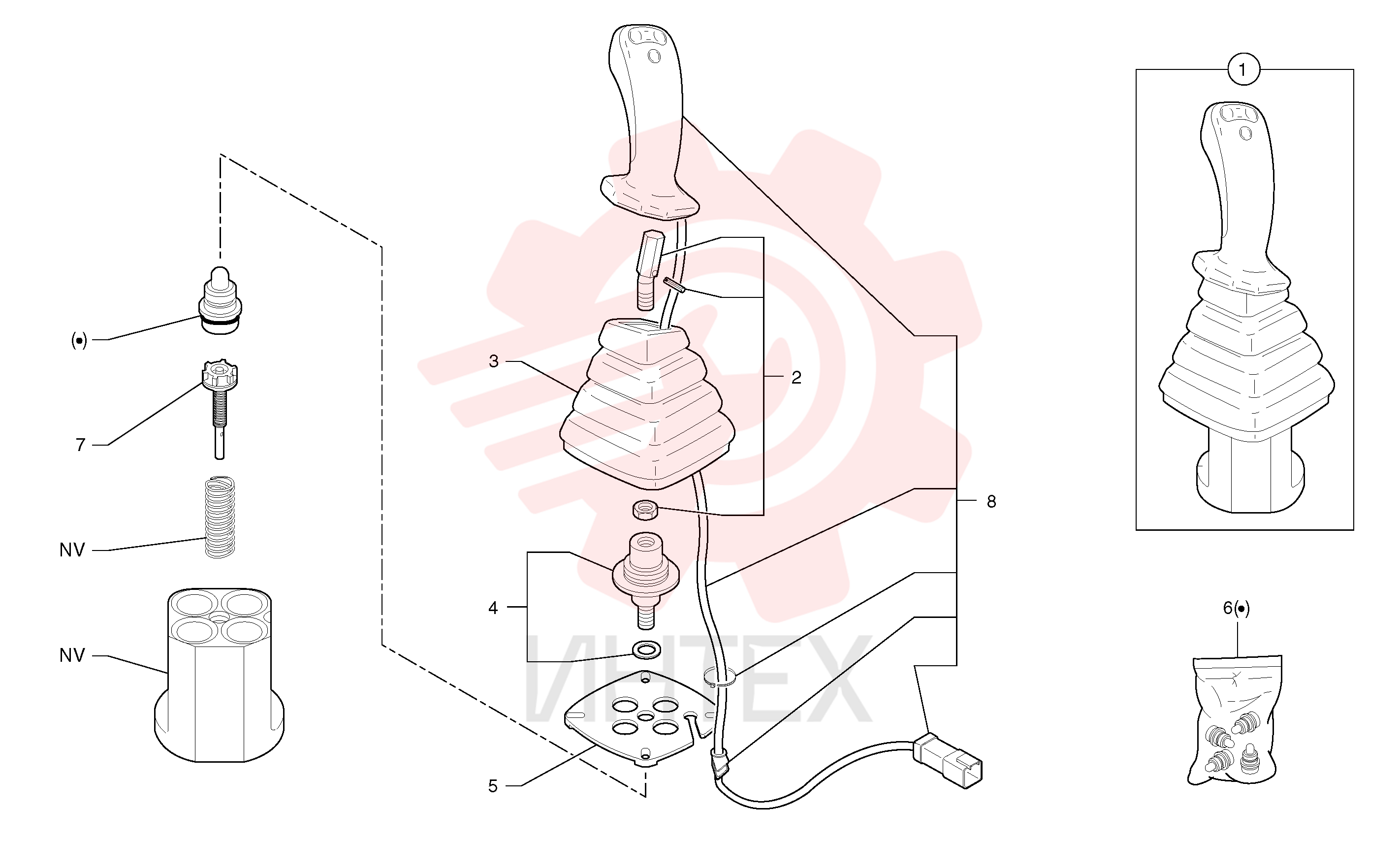 Control lever Rh