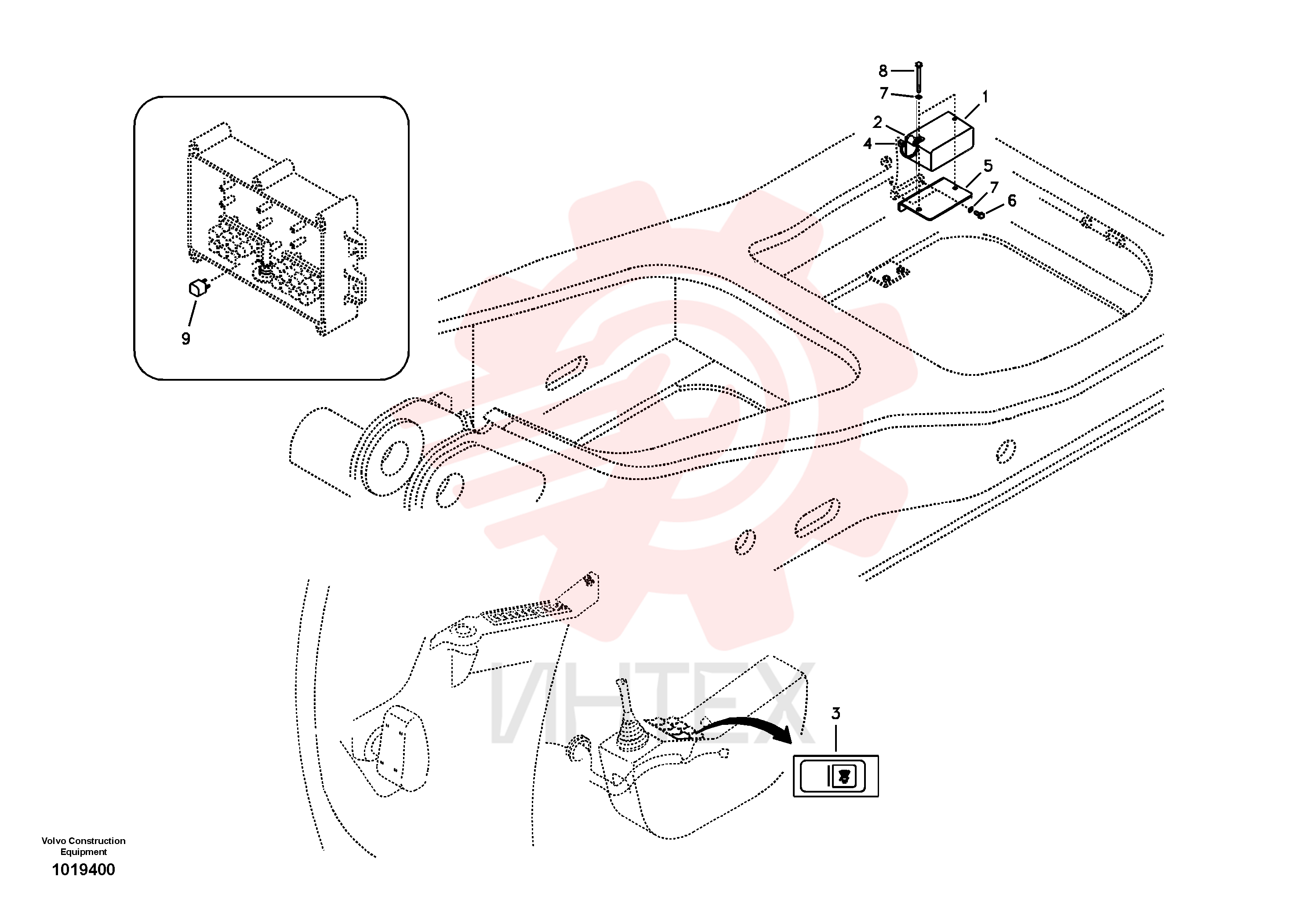 Reversing warning unit