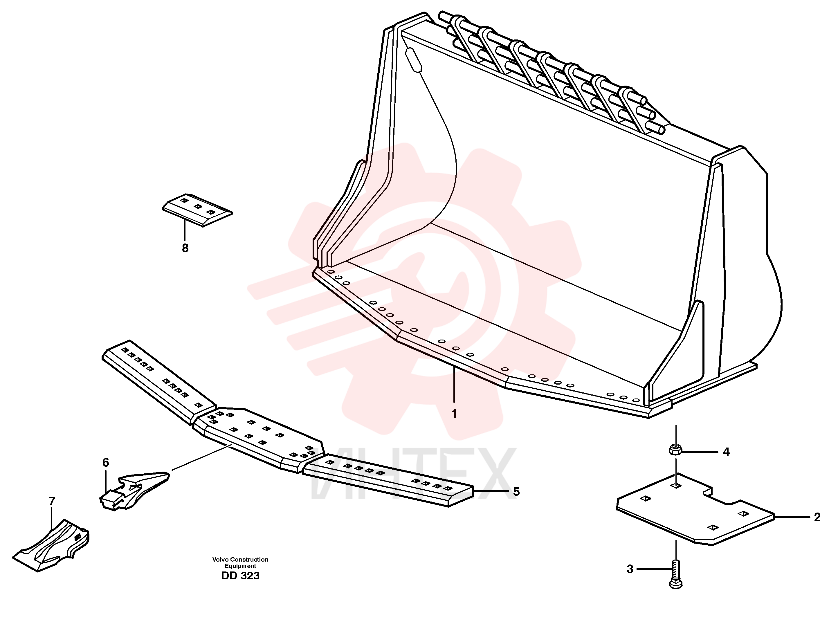 Нож ковша VOE 11045586 (1)
