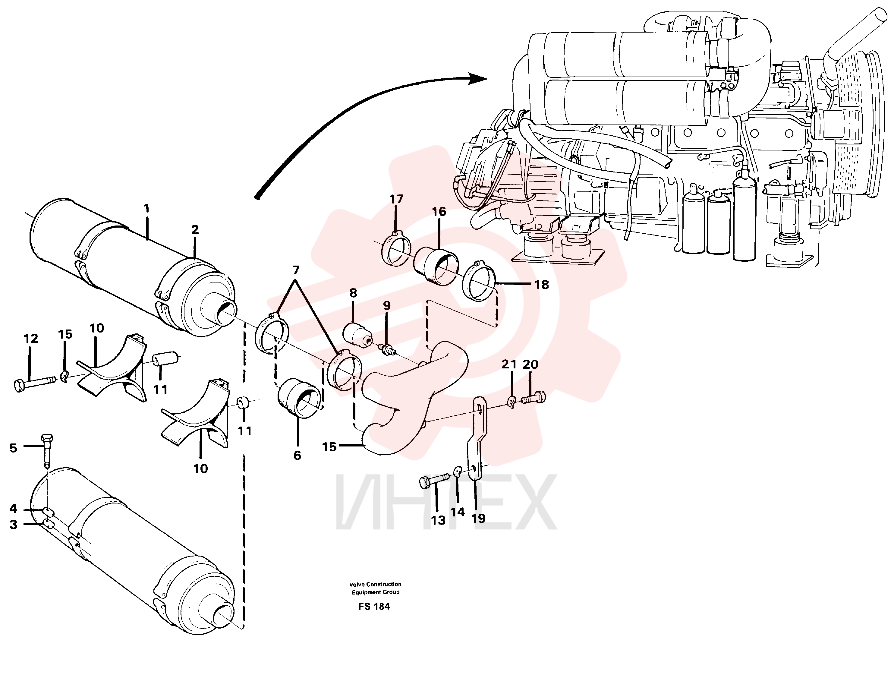 Spacer sleeve VOE 863784