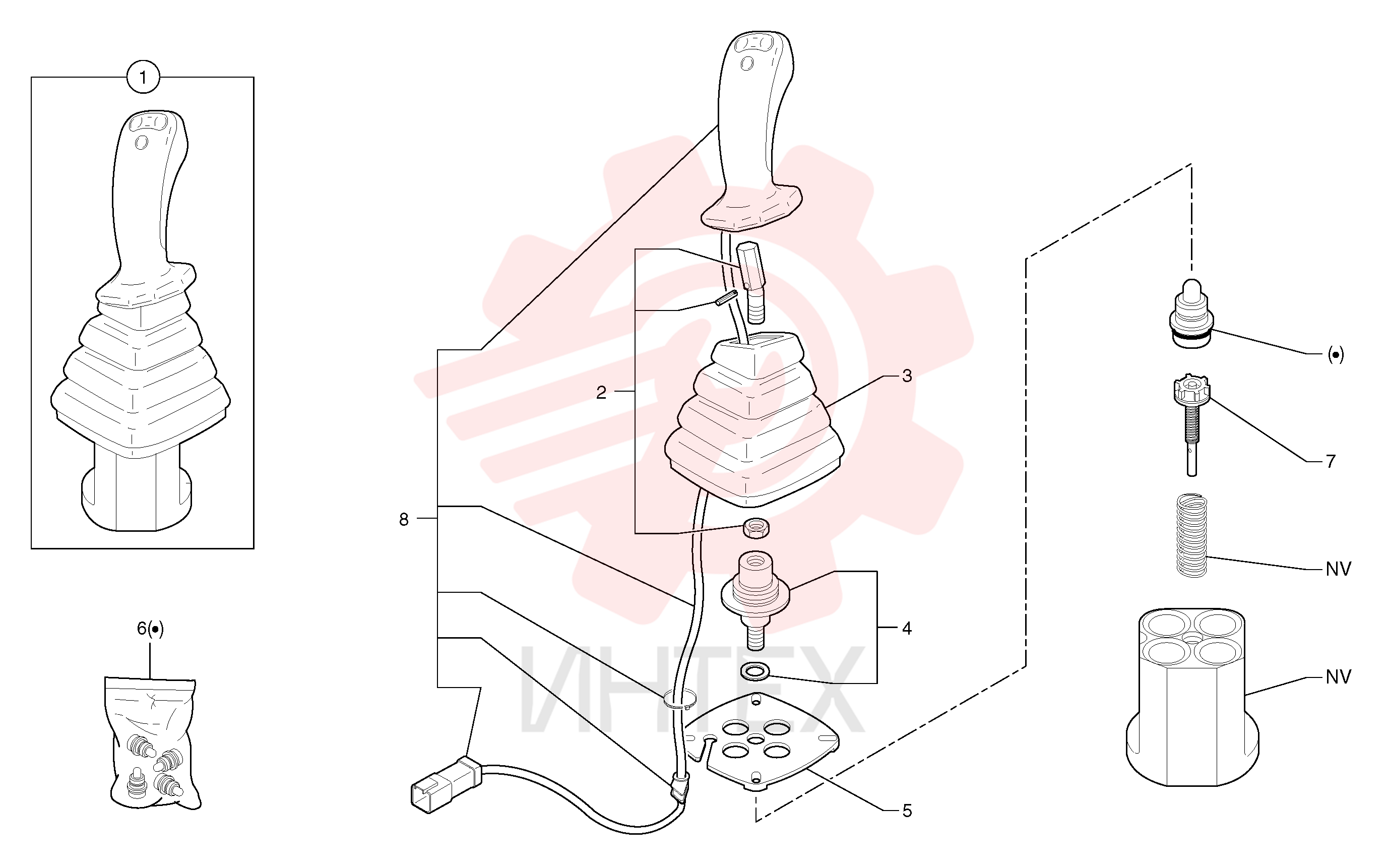 Control lever Lh