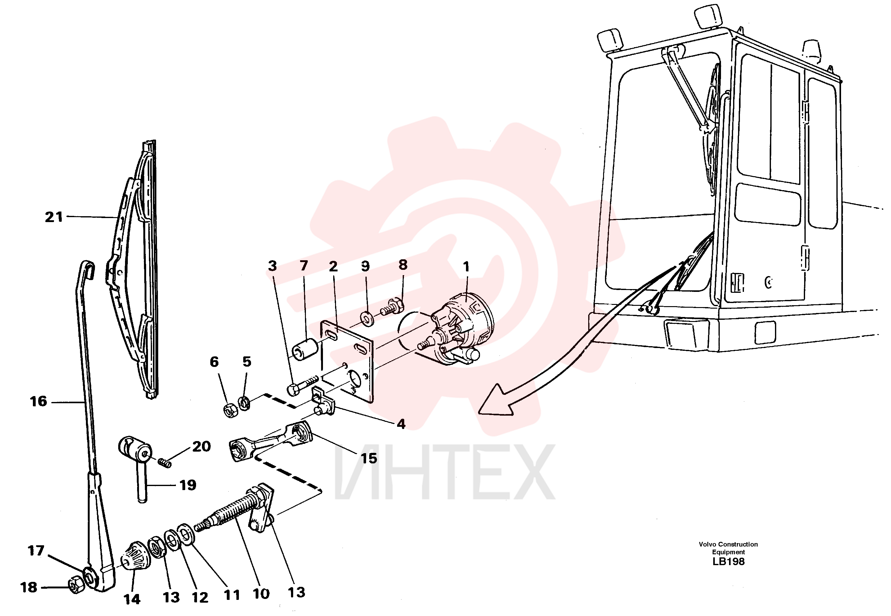 Wiper Motor VOE 4803421 (2)