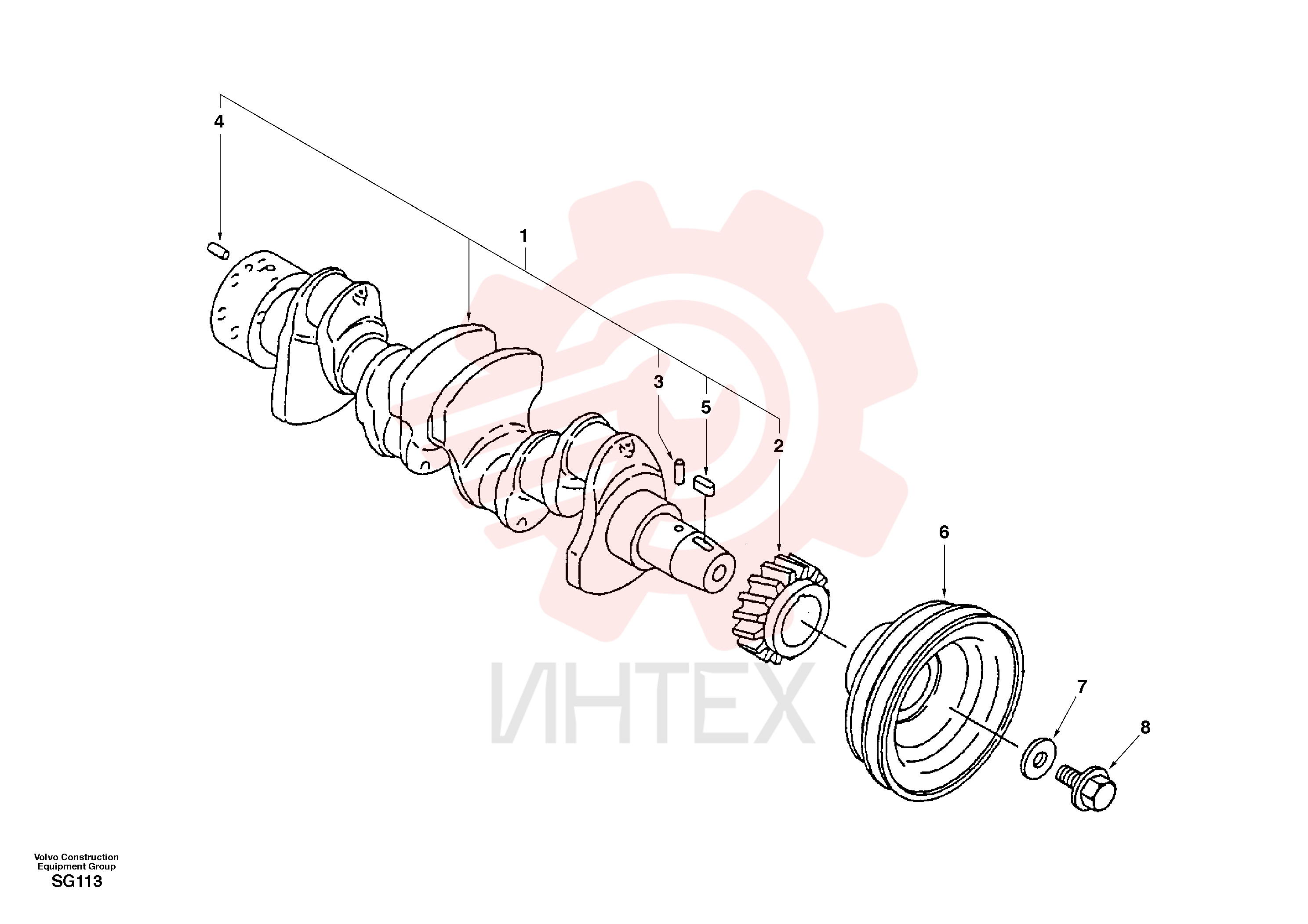 Коленчатый вал (коленвал) SA 8210-04610 (2)