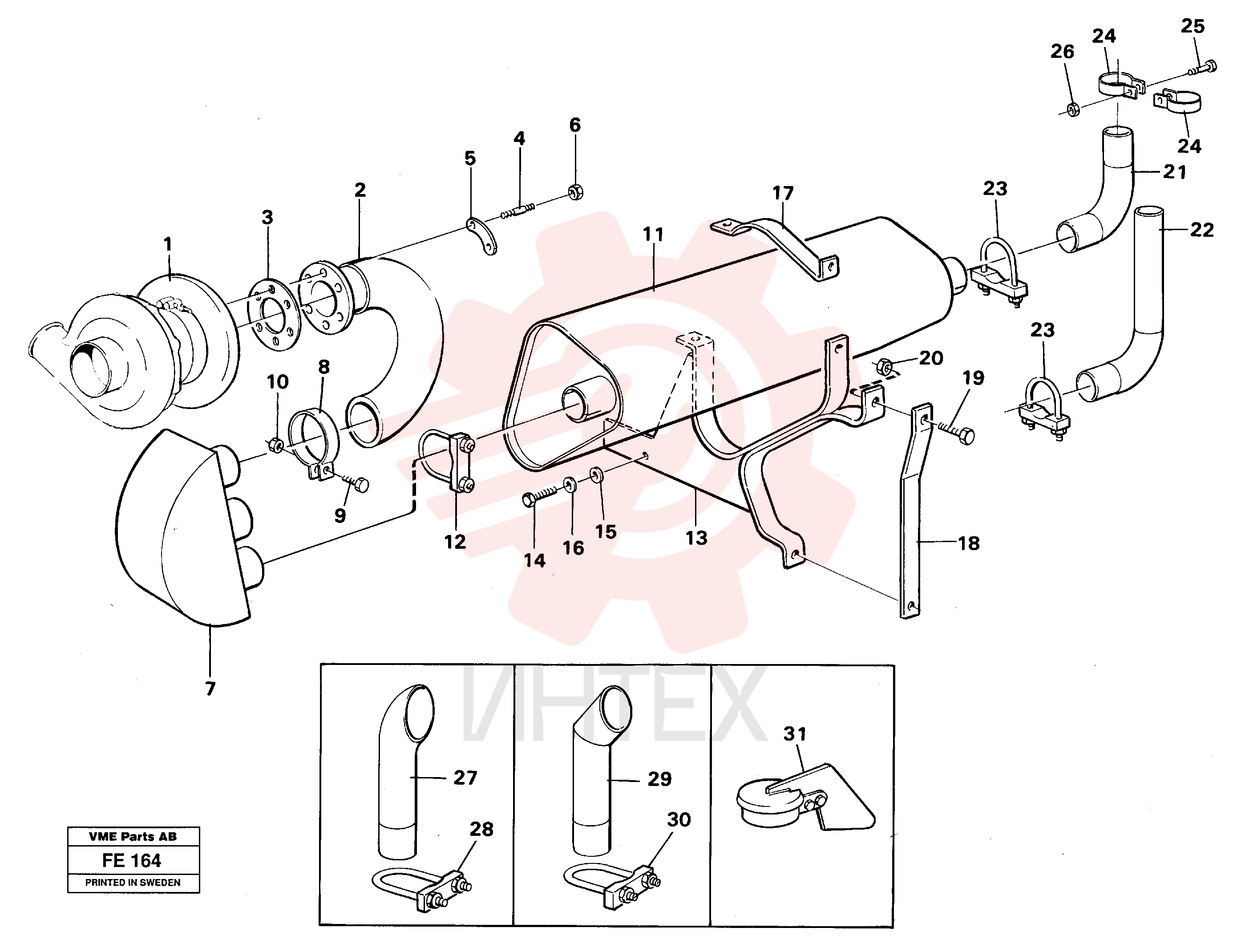 Hexagon nut VOE 971071