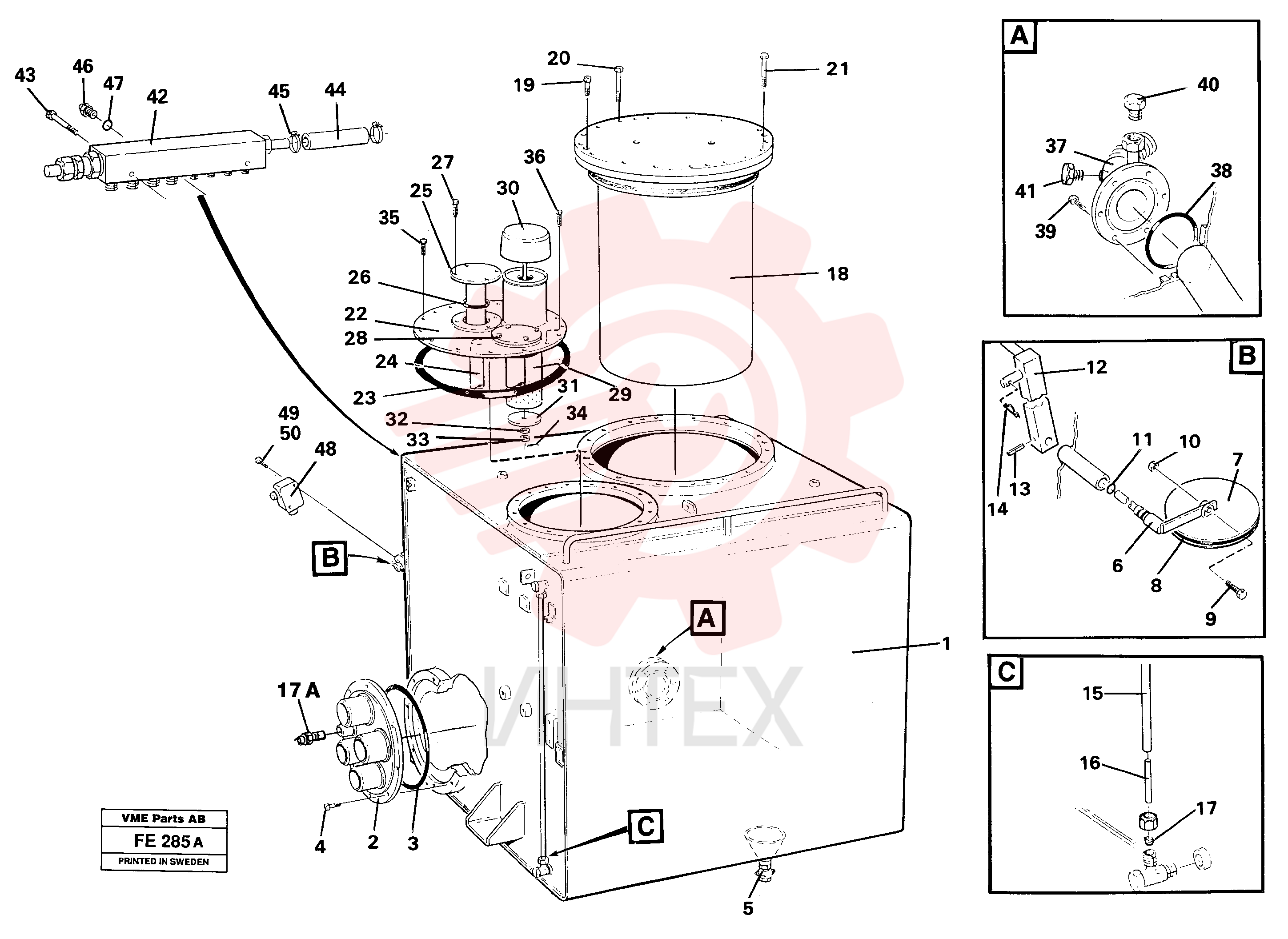 Hydraulic fluid tank VOE 14253303