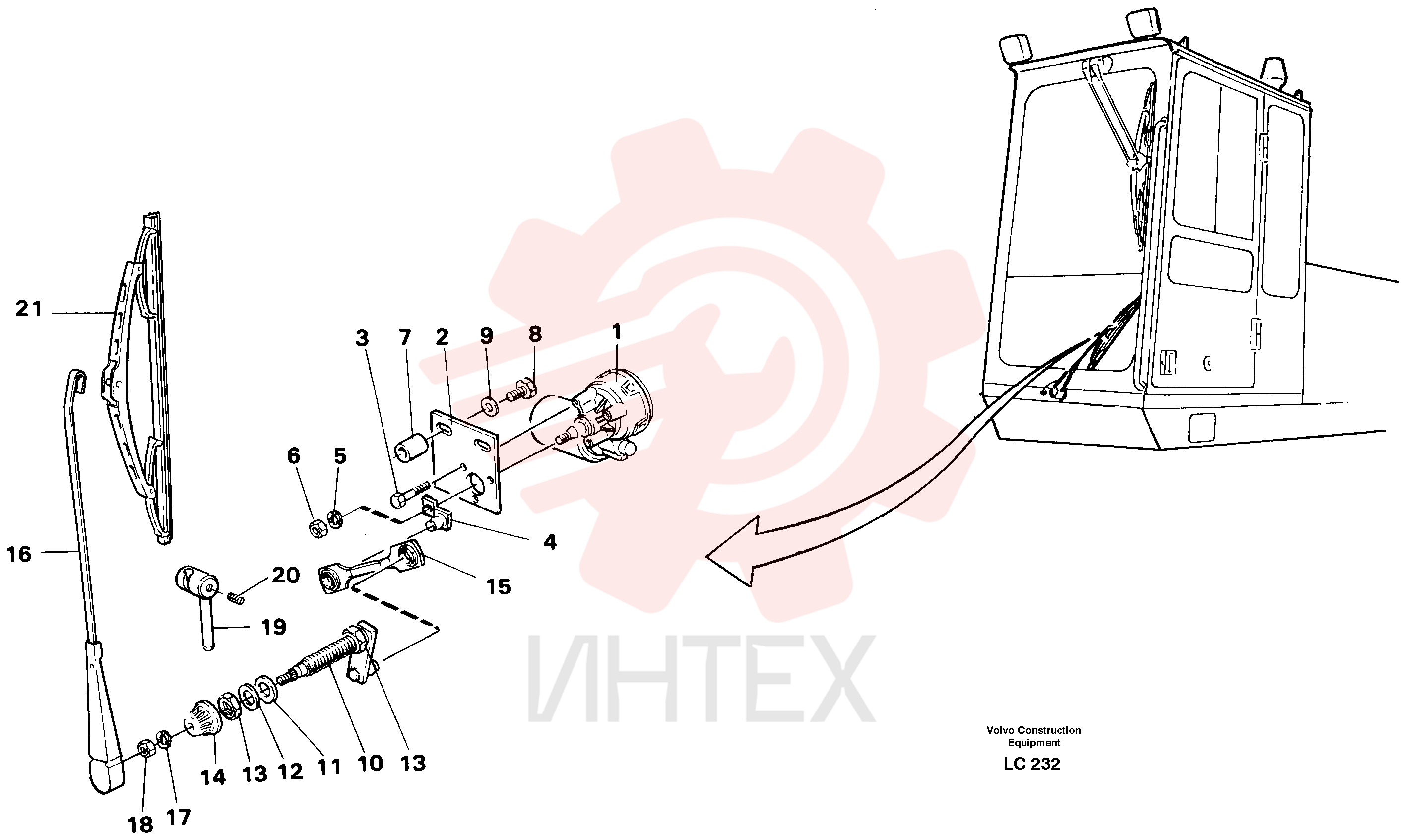 Wiper Motor VOE 4803421 (2)