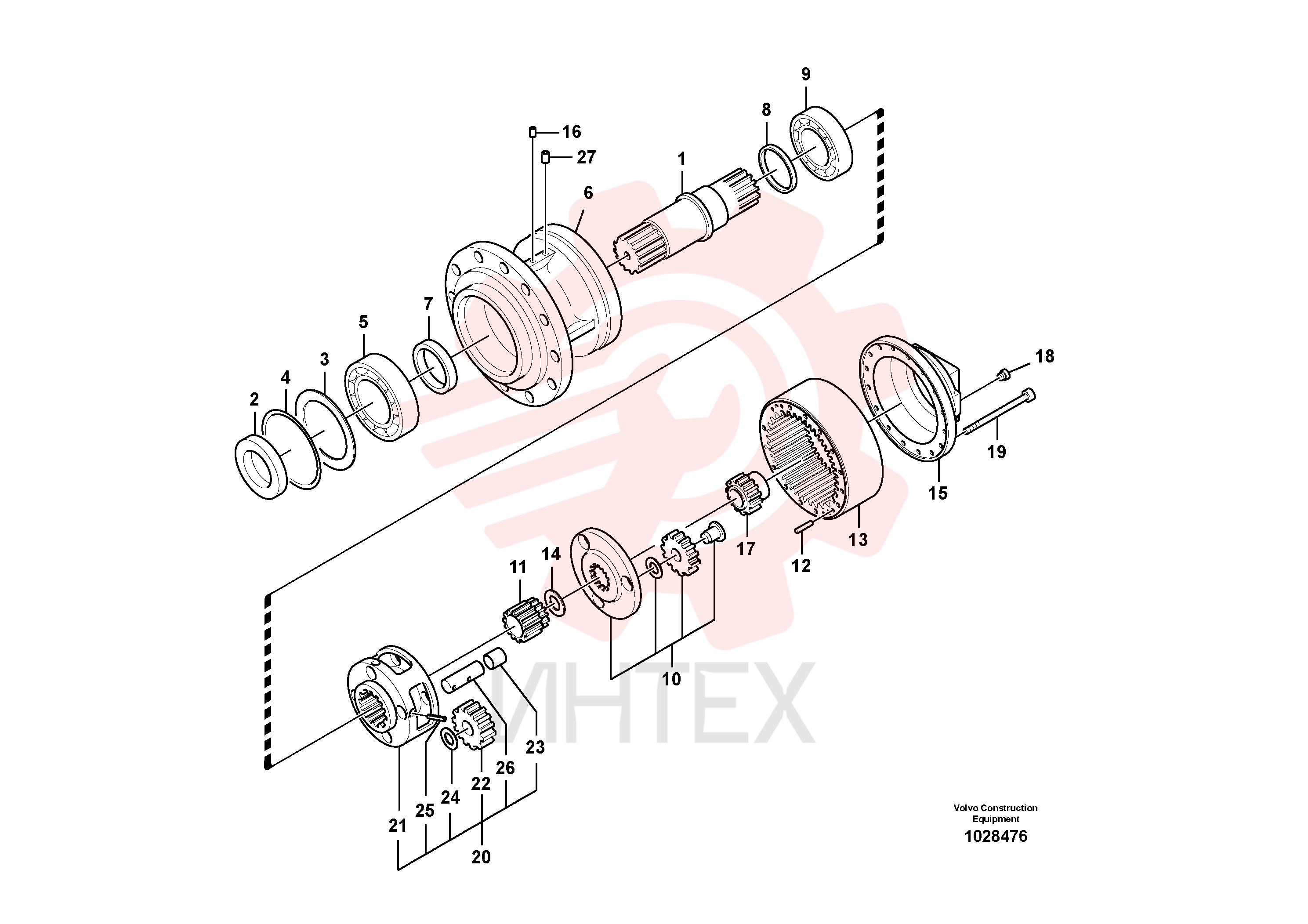 Swing gearbox