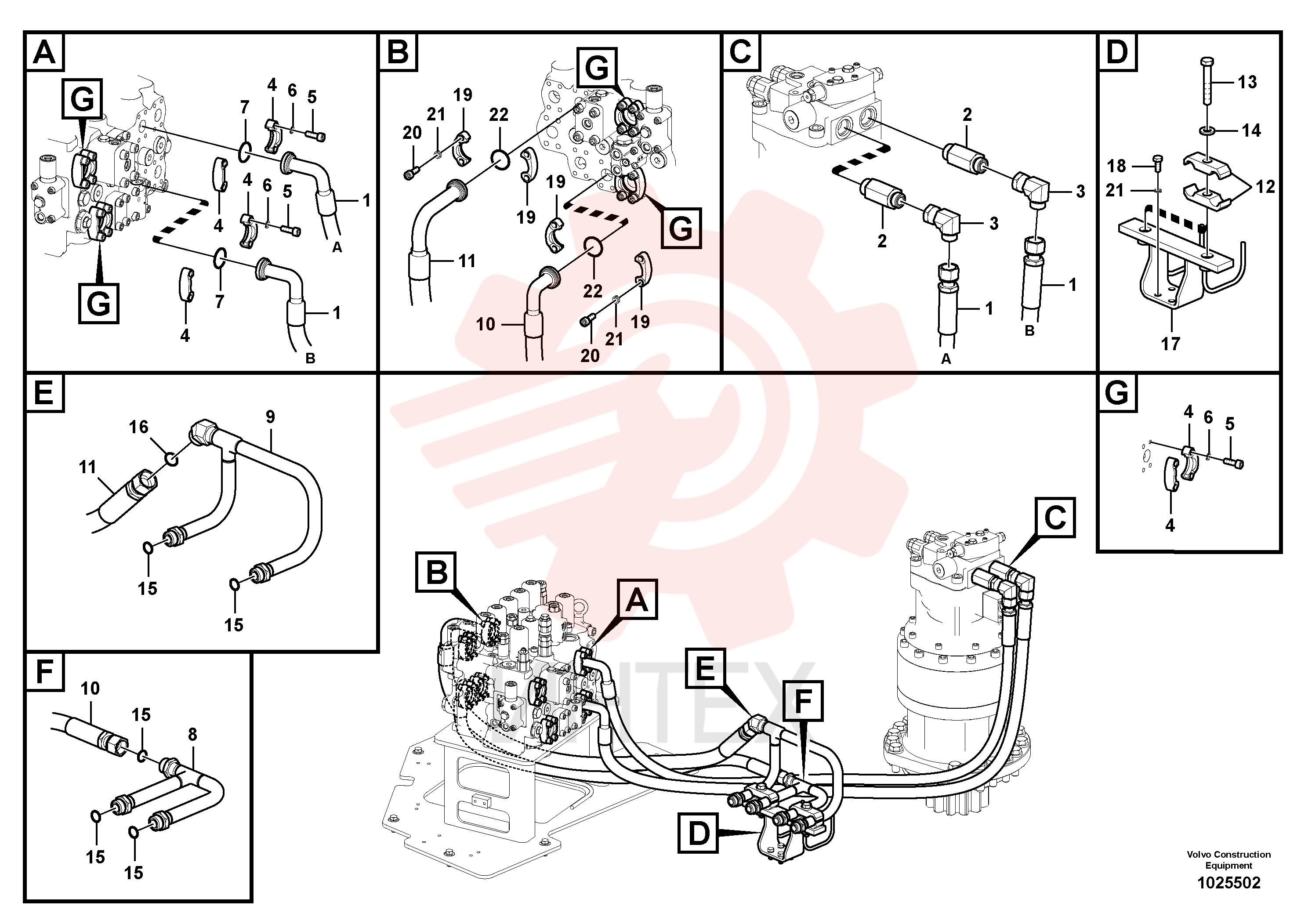 Hose assembly VOE 14881873