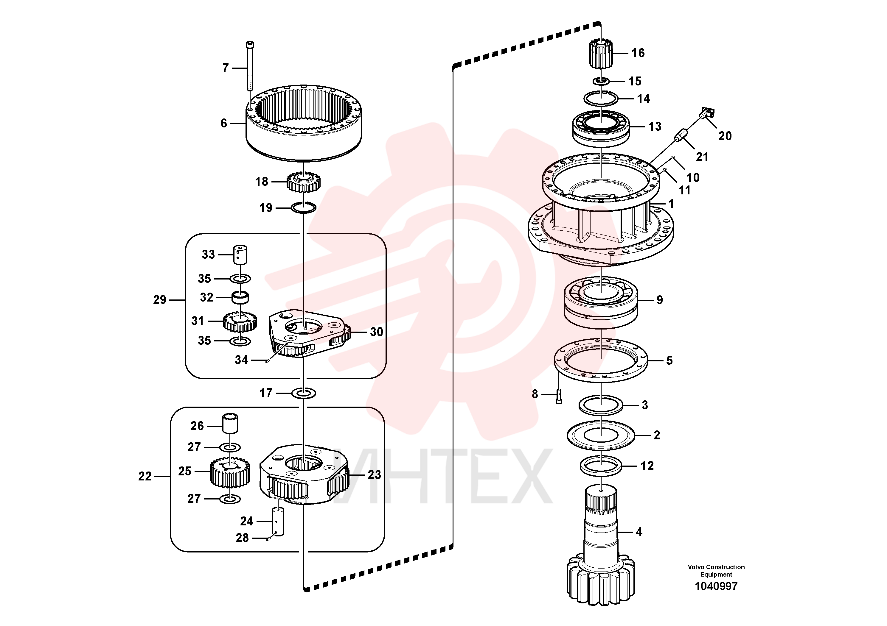 Gear selector box VOE 14570292
