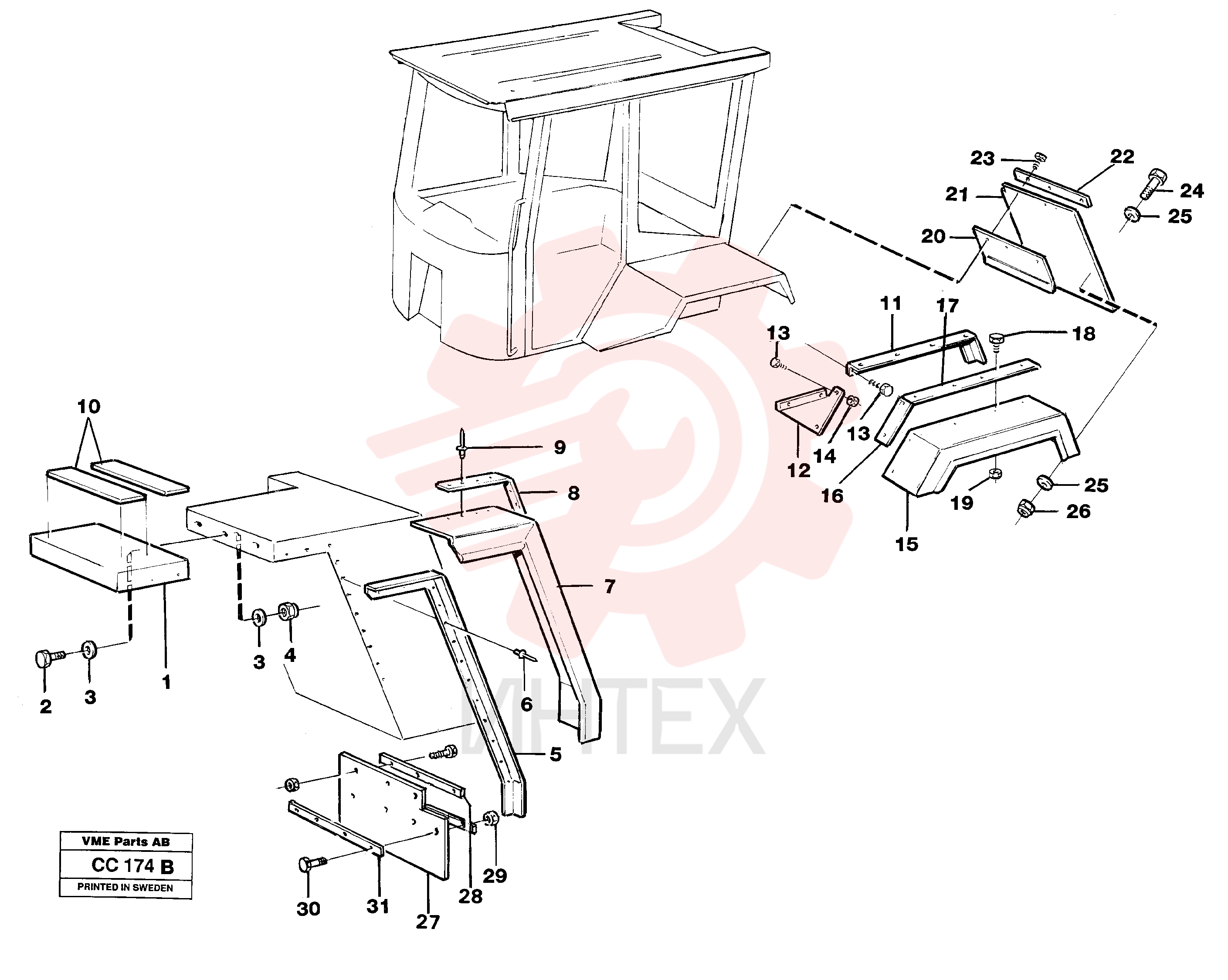 Mounting rail VOE 11099332