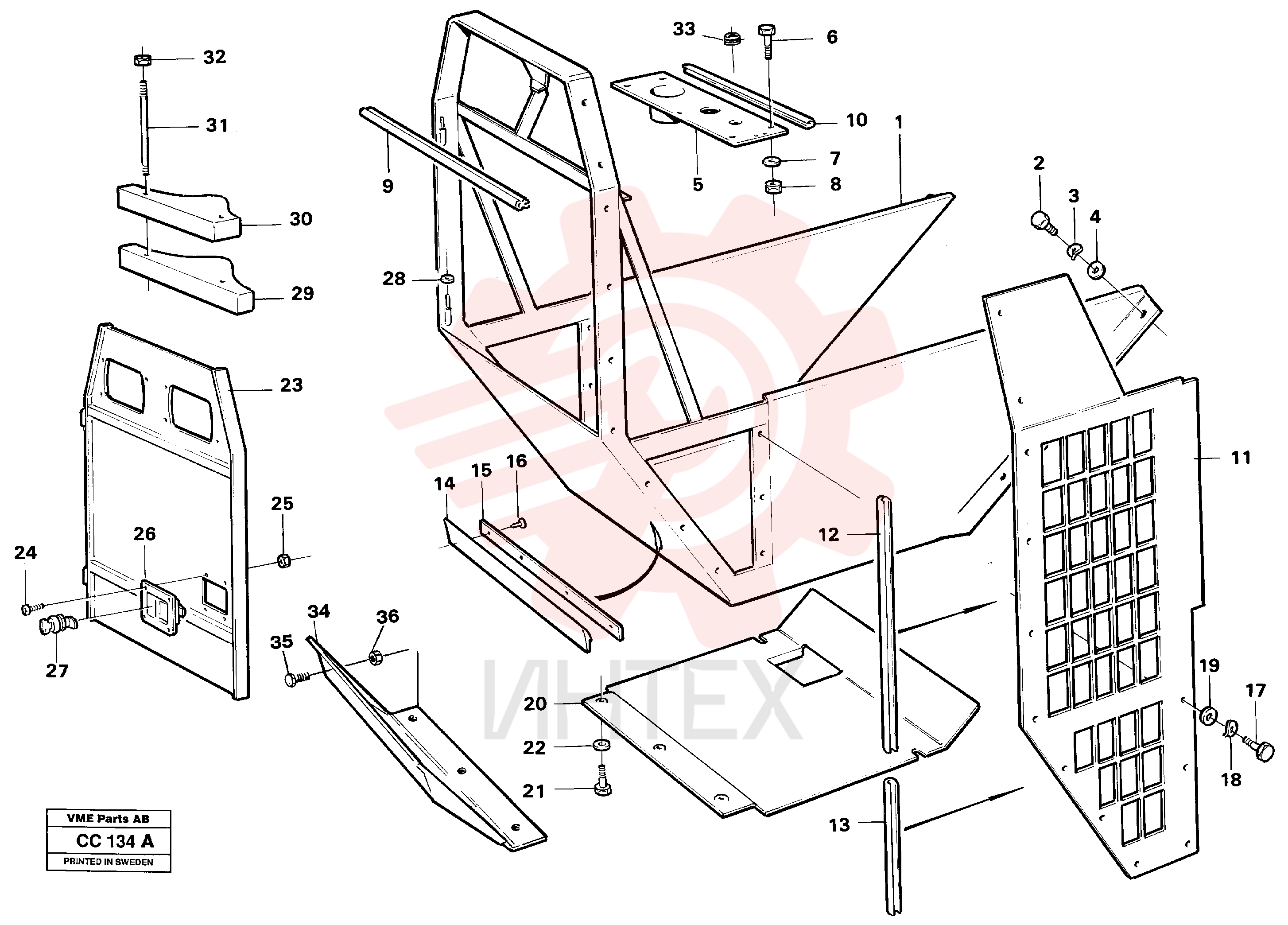 Weld hinge VOE 4936925