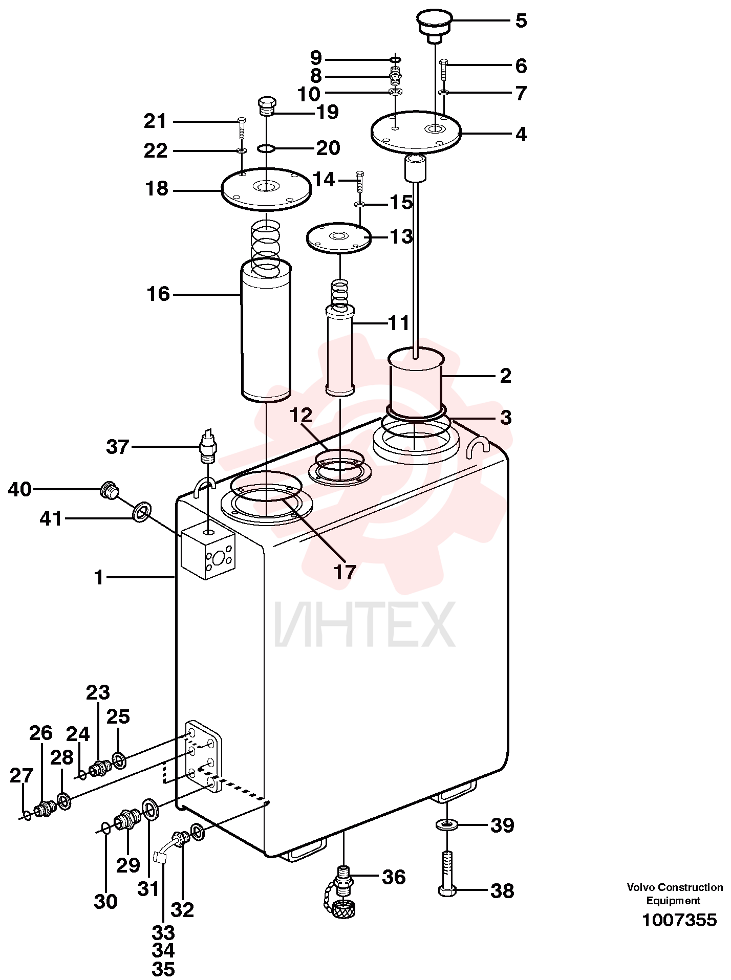 Hydraulic fluid tank VOE 14380070