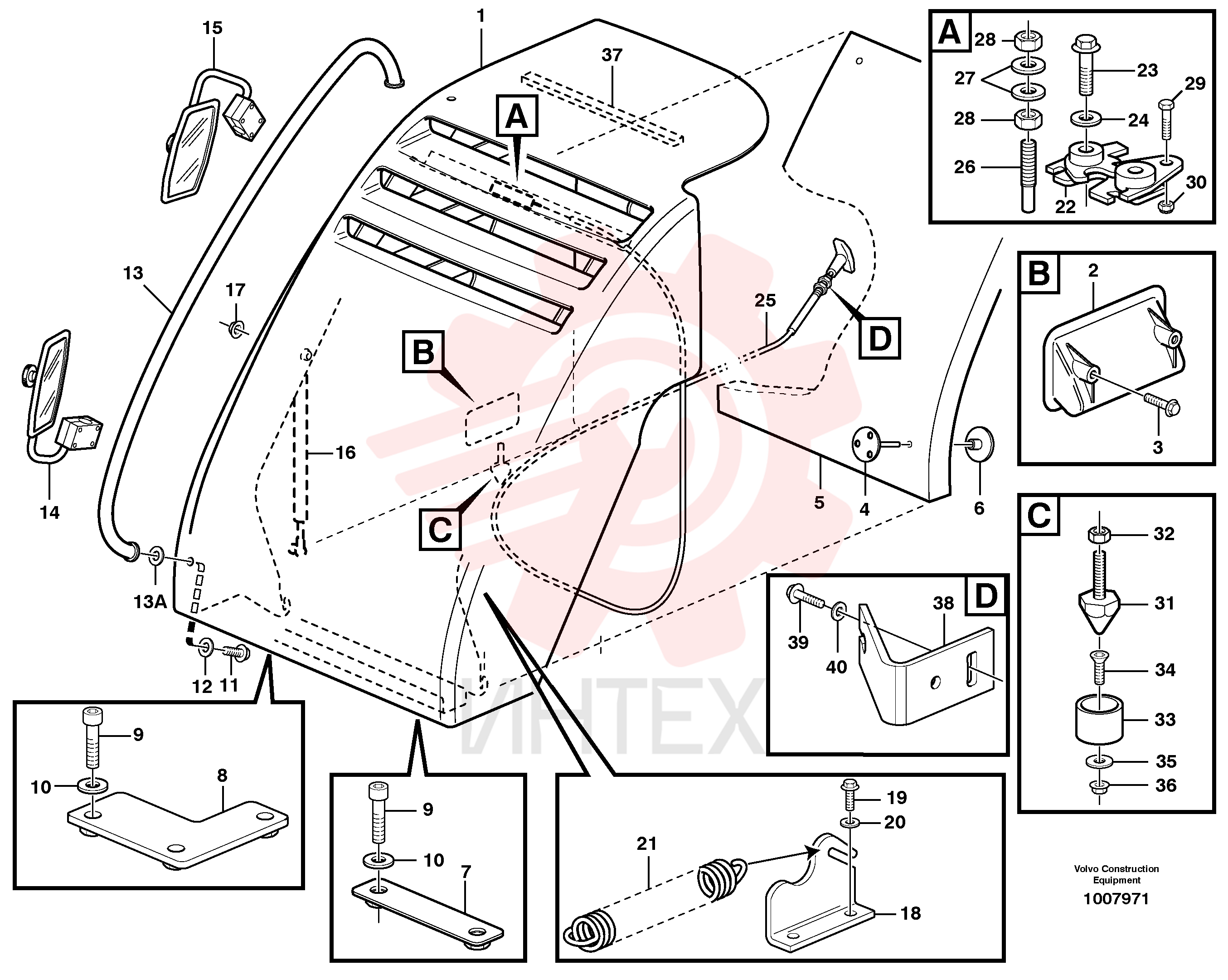Service cover VOE 14375374