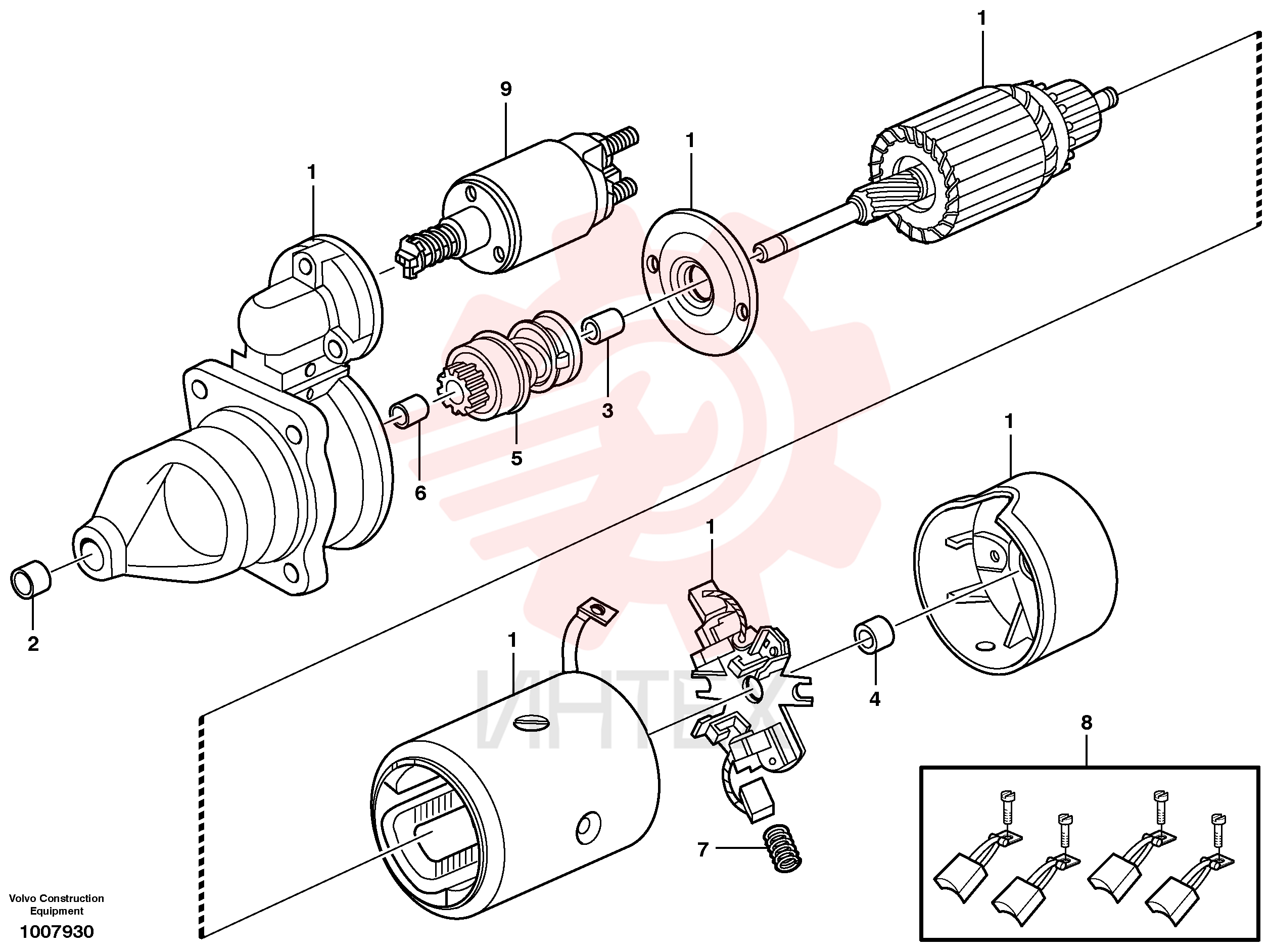 Starter motor VOE 20459041