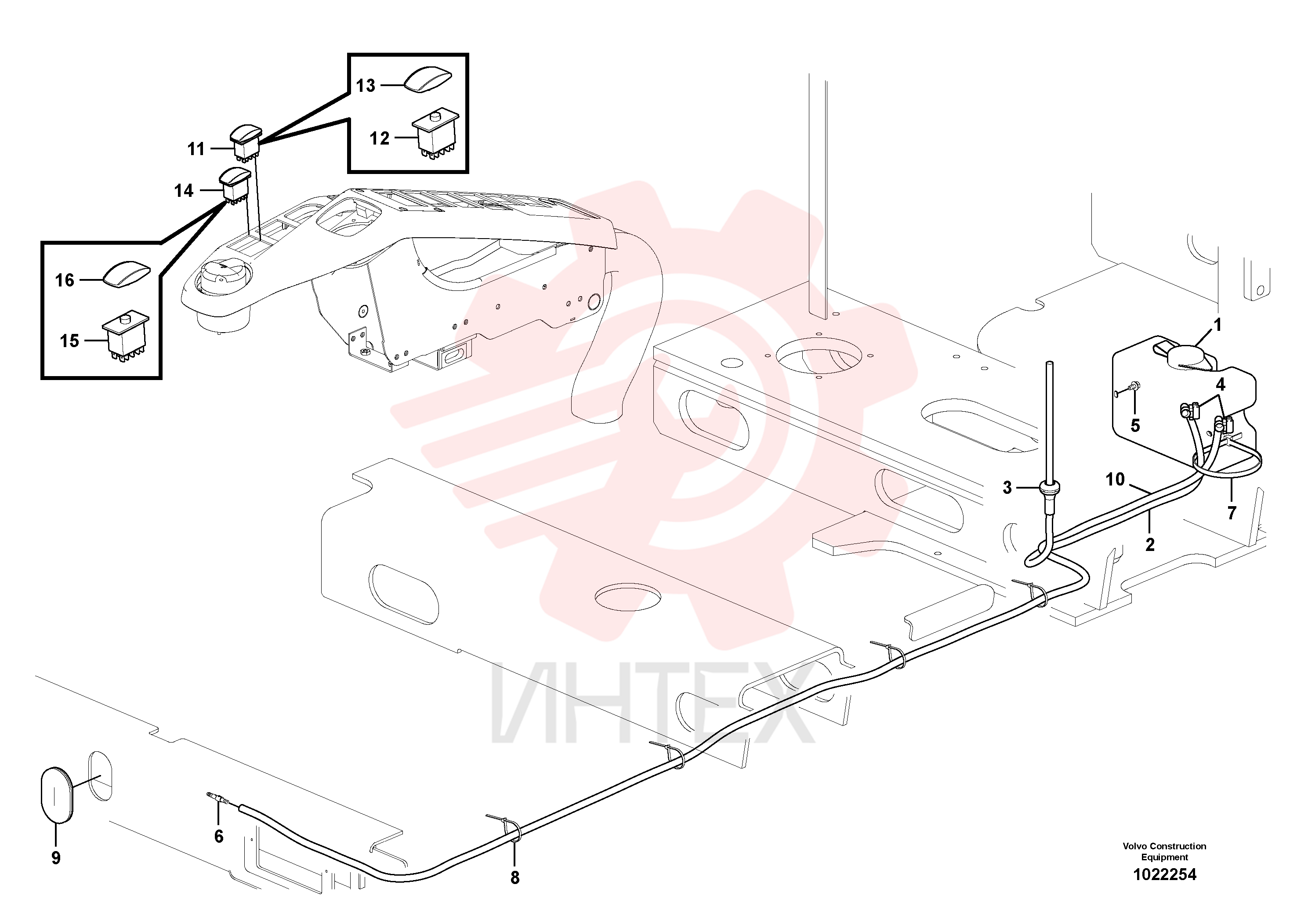 Washer pump VOE 14531419