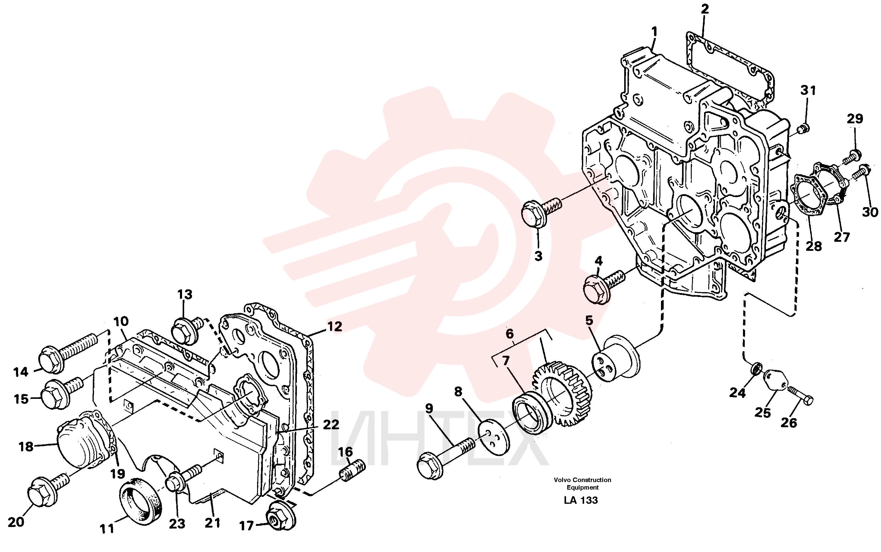 Timing gear casing VOE 11716115 (2)