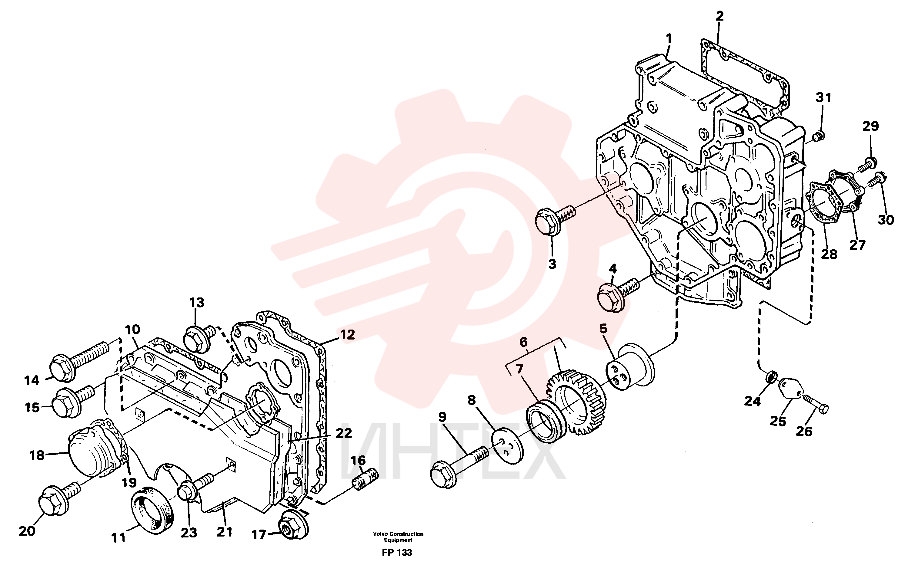 Timing gear casing VOE 11716115 (1)