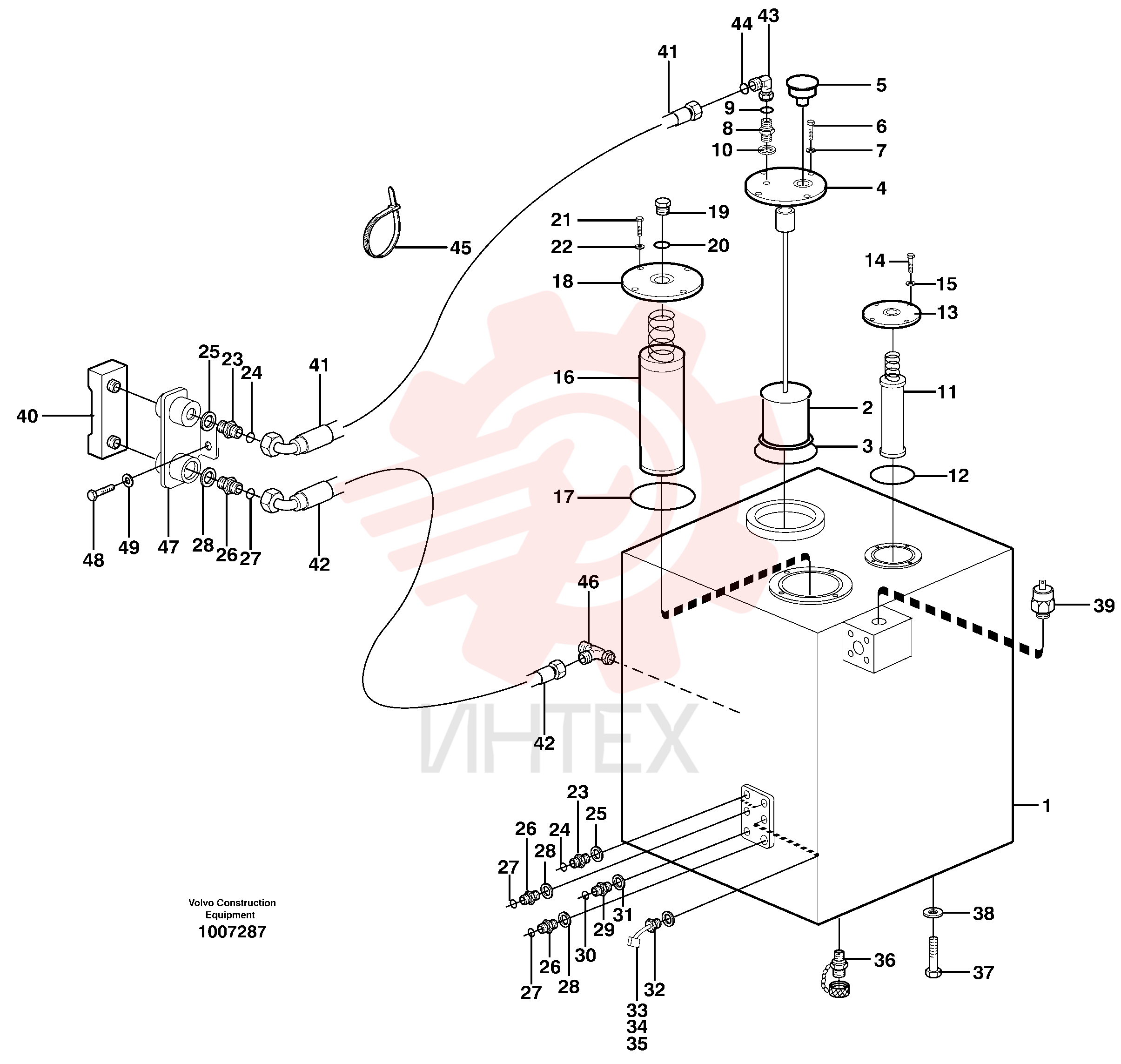 Hydraulic fluid tank