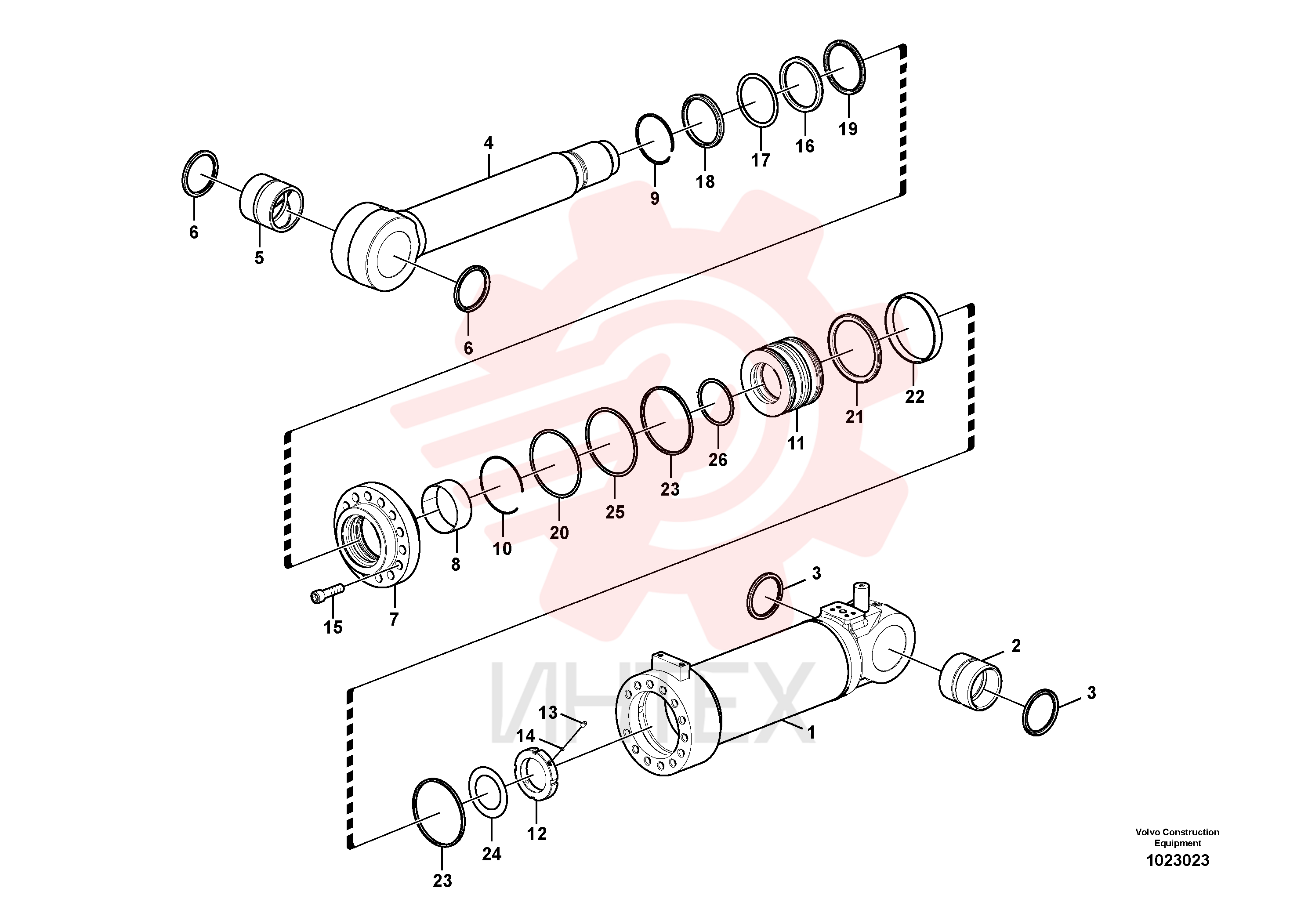 Гидроцилиндр стрелы VOE 14534350 (1)