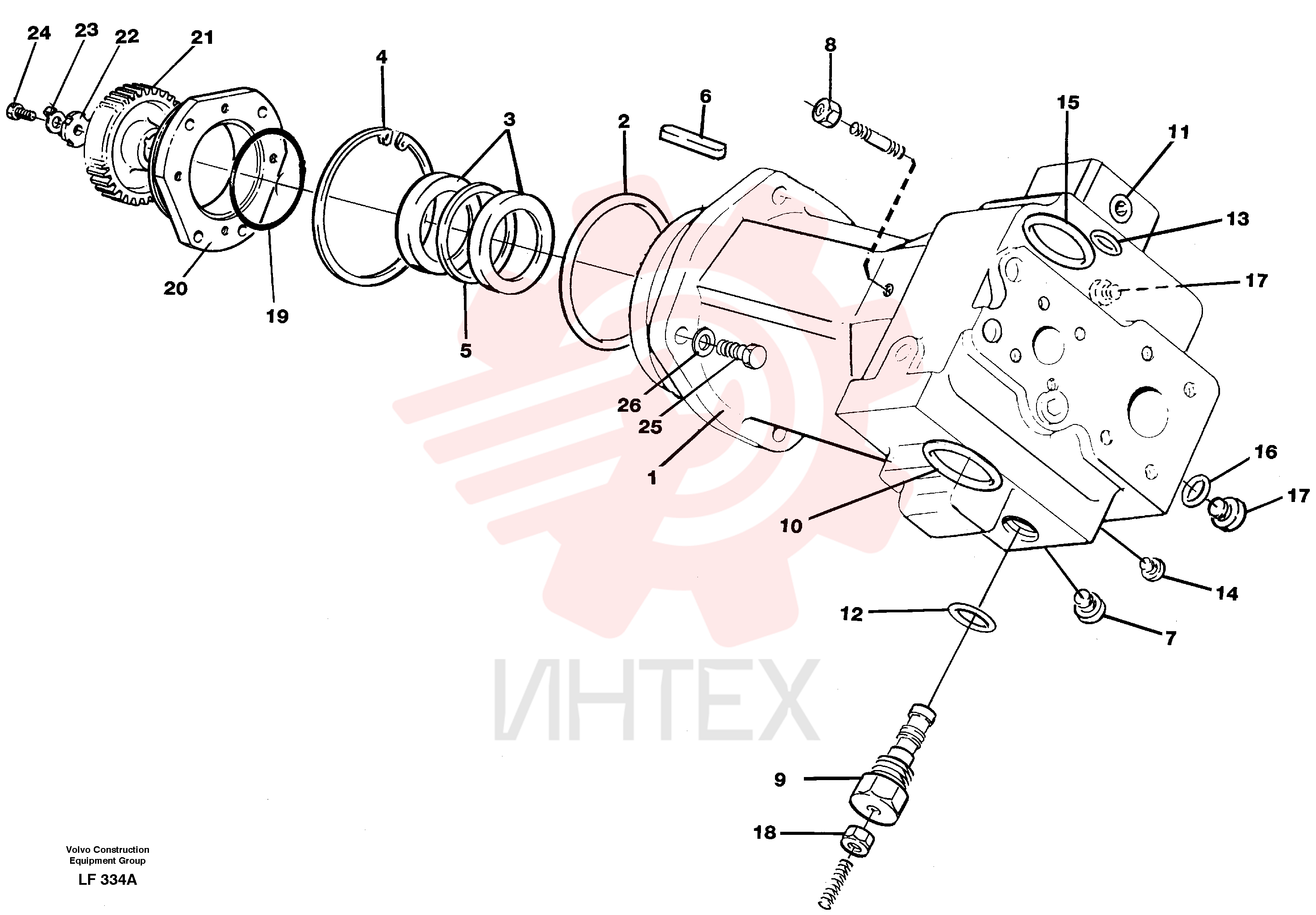 Гидронасос (основной насос) VOE 14344193 (2)