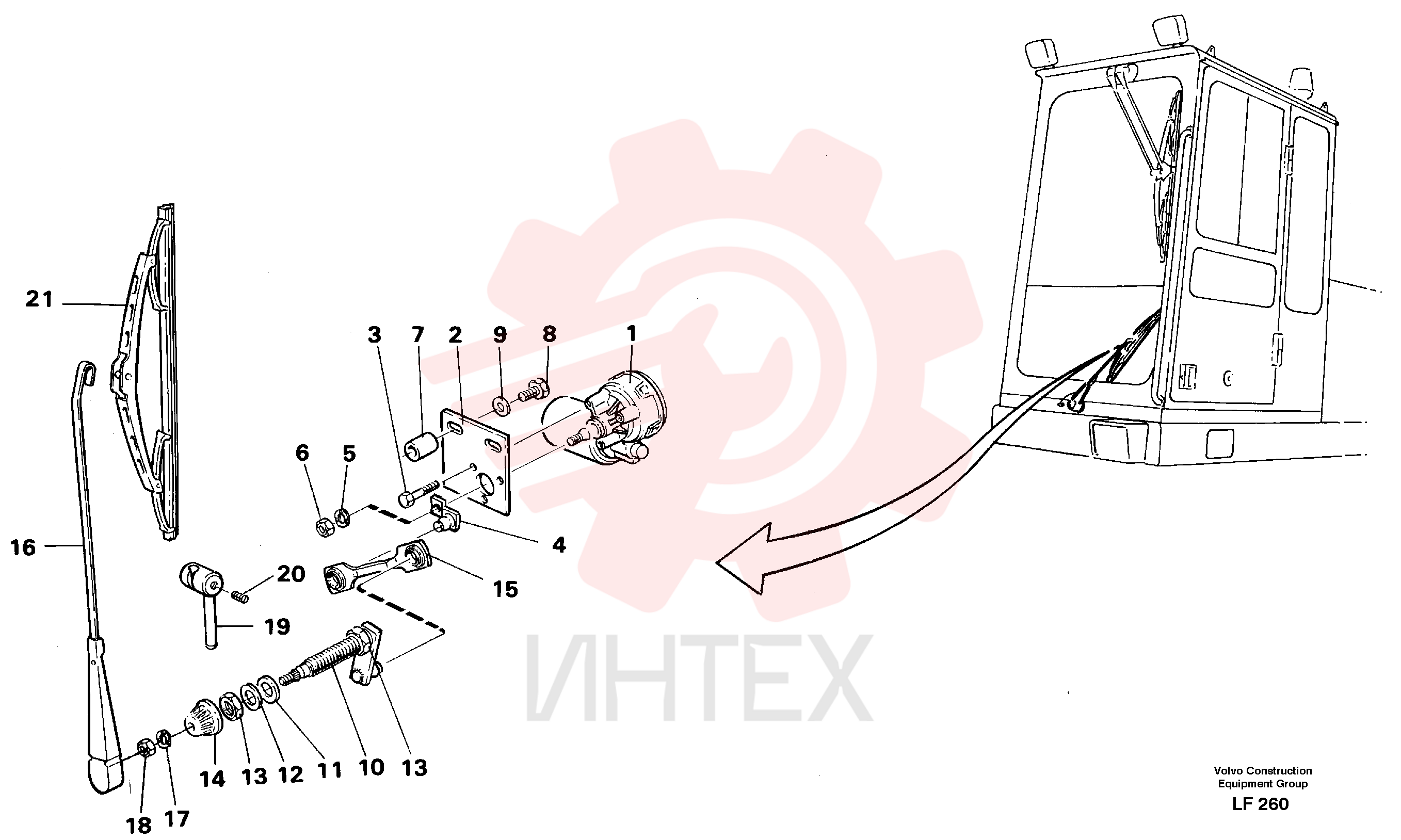 Wiper Motor VOE 4803421 (2)