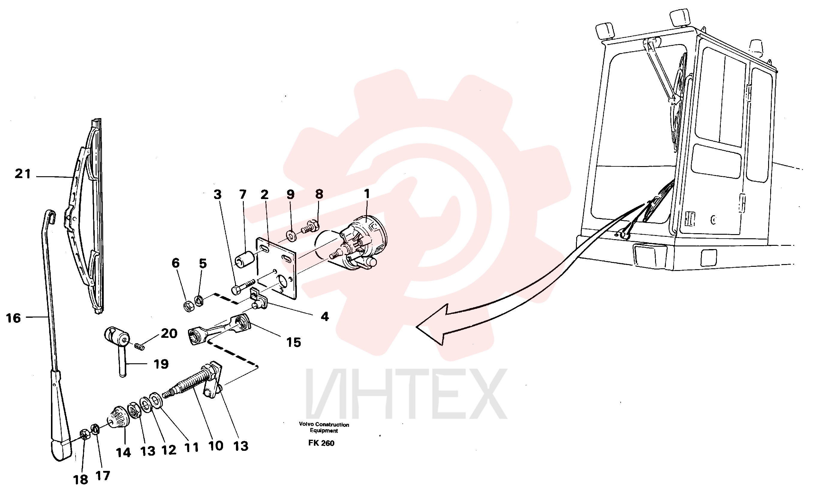 Wiper Motor VOE 4803421 (1)