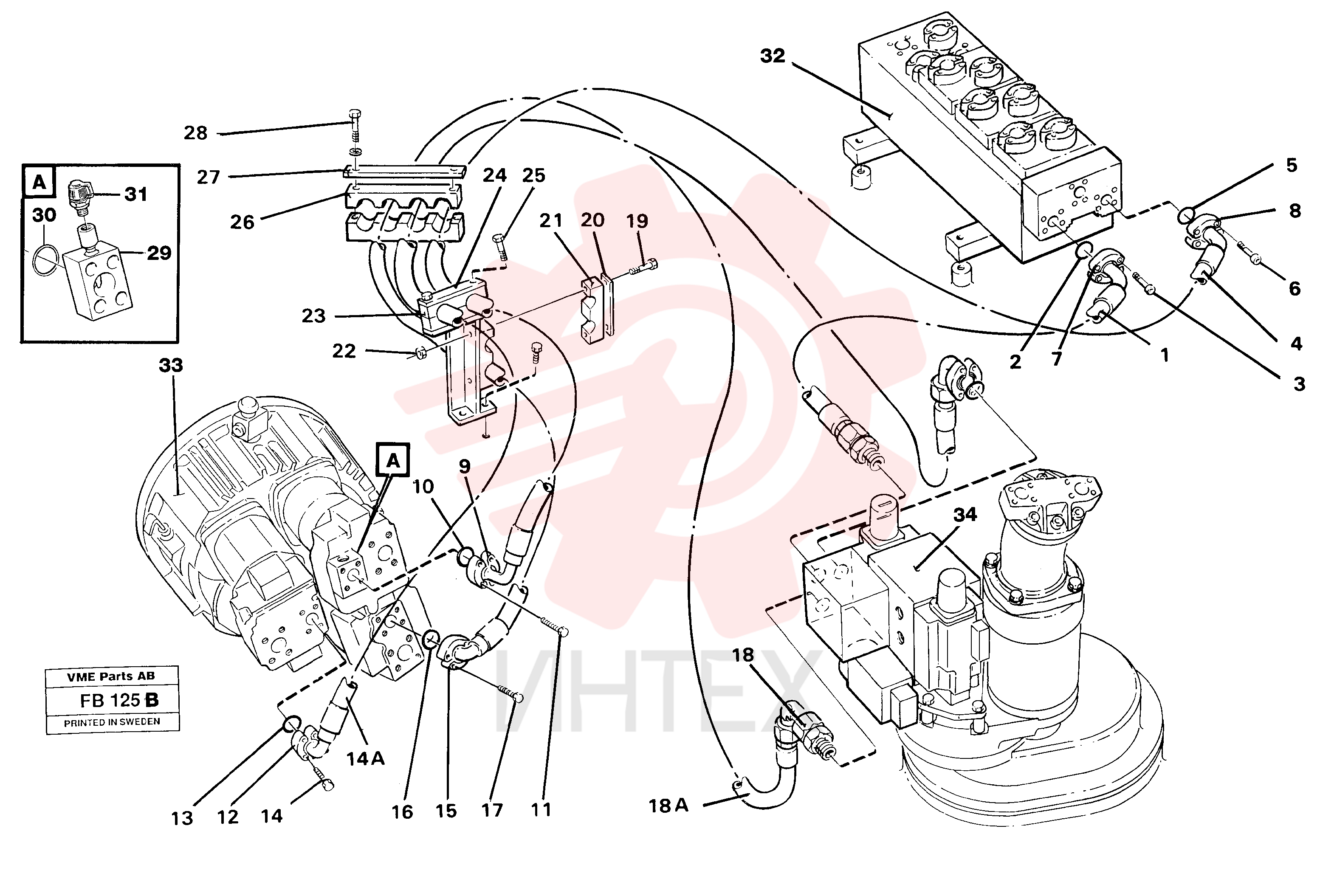 Hydraulic hose VOE 14233784 (1)