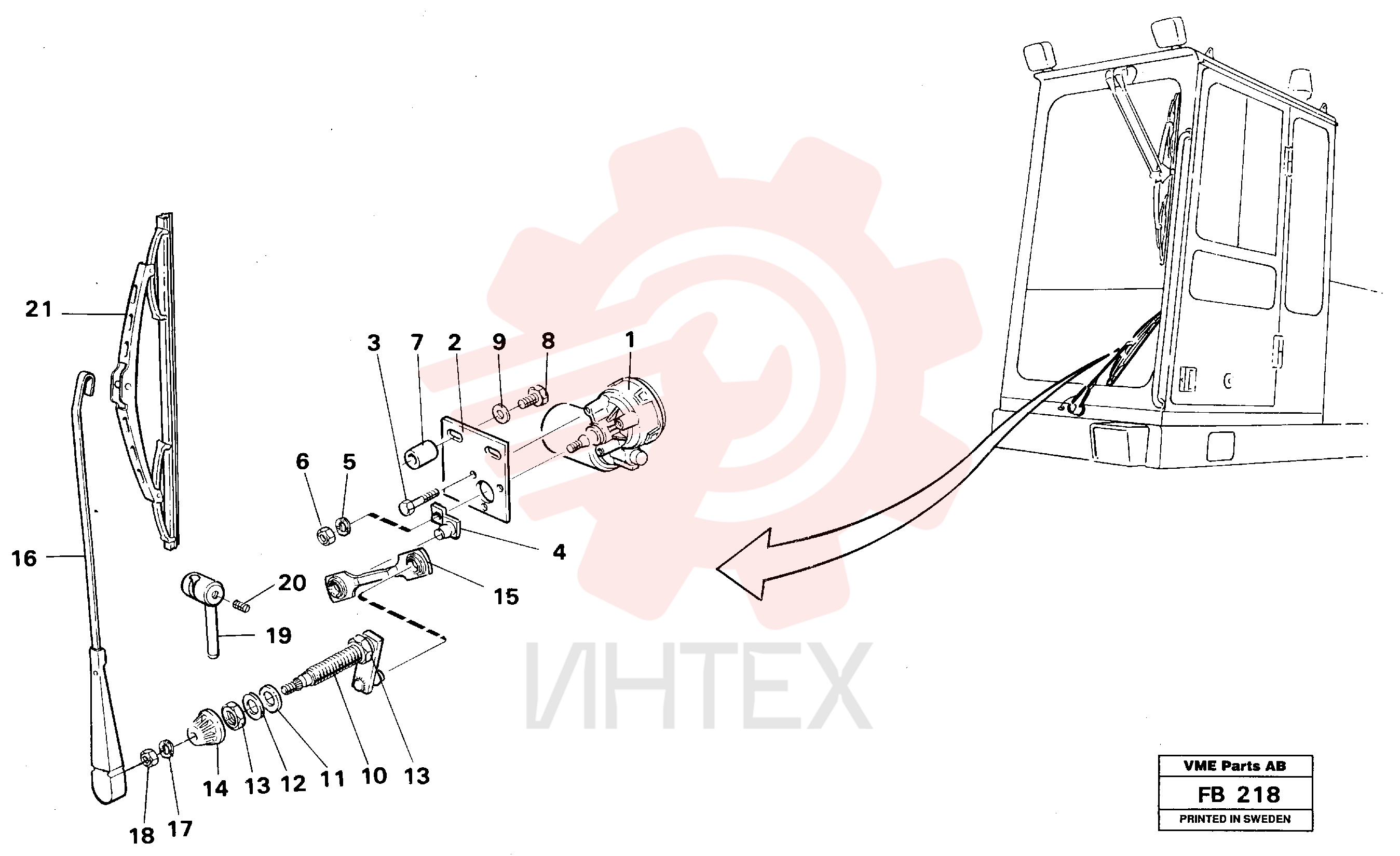 Wiper Motor VOE 4803421 (1)