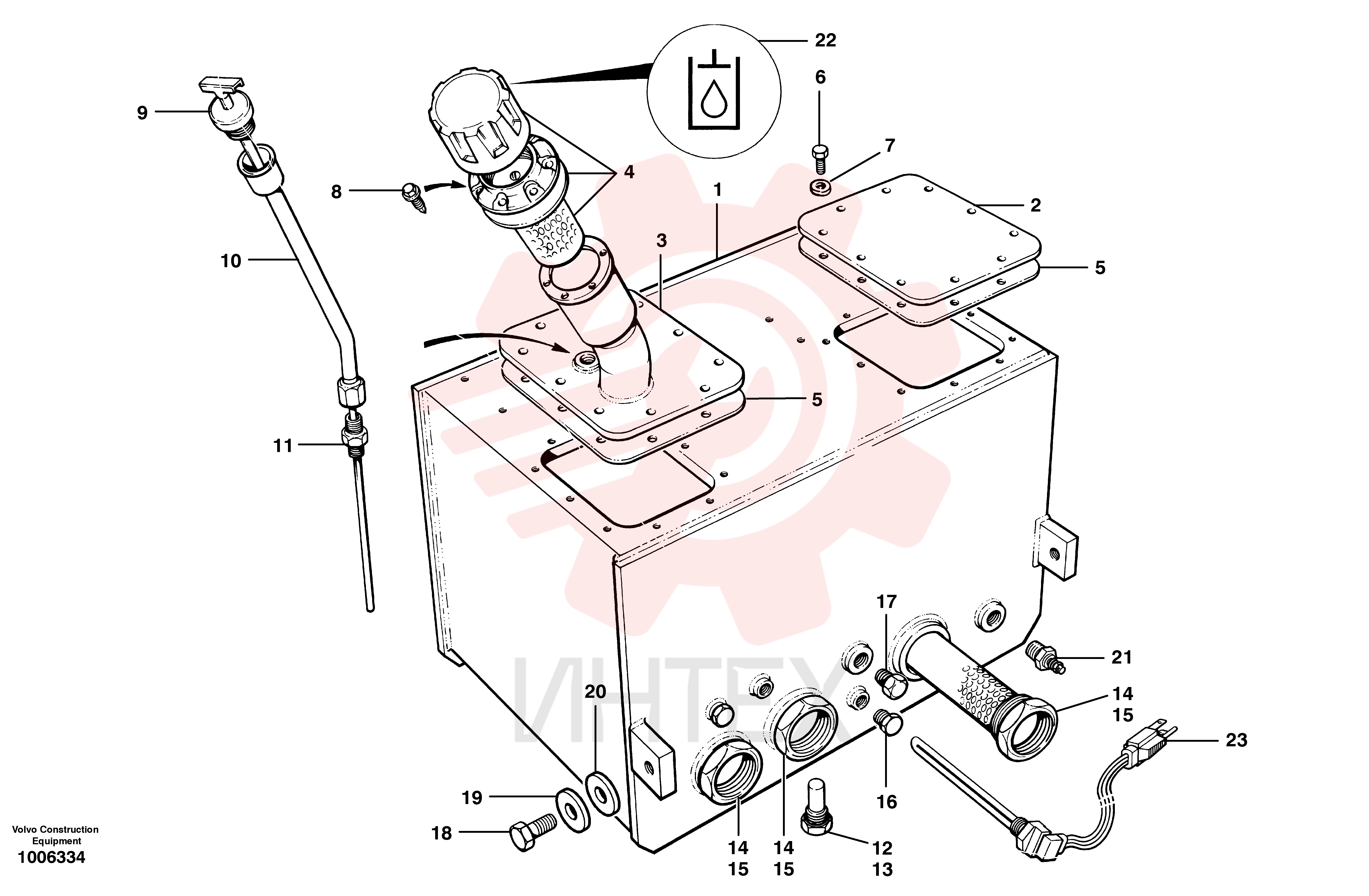 Hydraulic fluid tank CH 97555 (3)