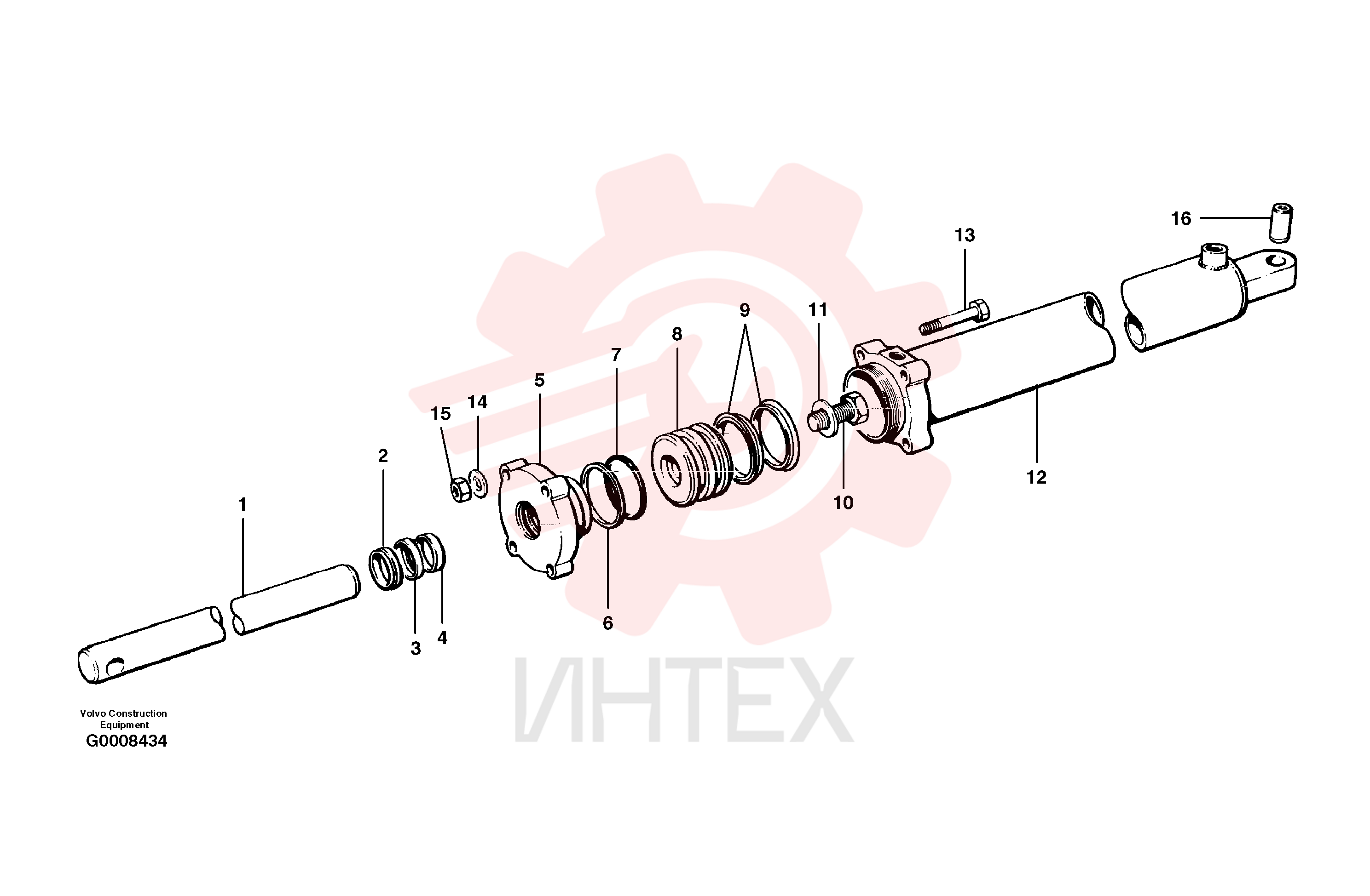 Гидроцилиндр VOE 12724768 (3)