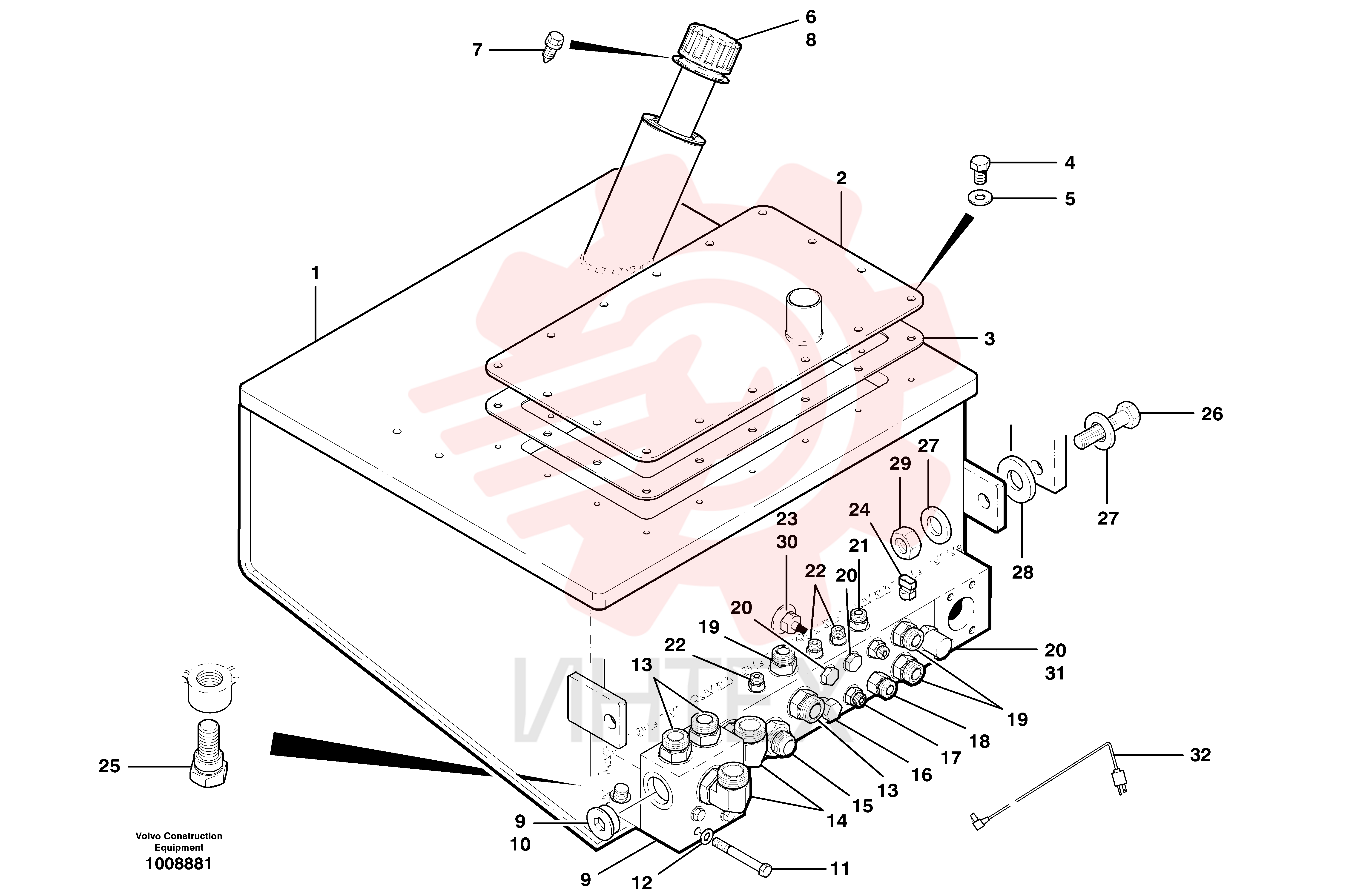 Hydraulic fluid tank VOE 12731522 (2)