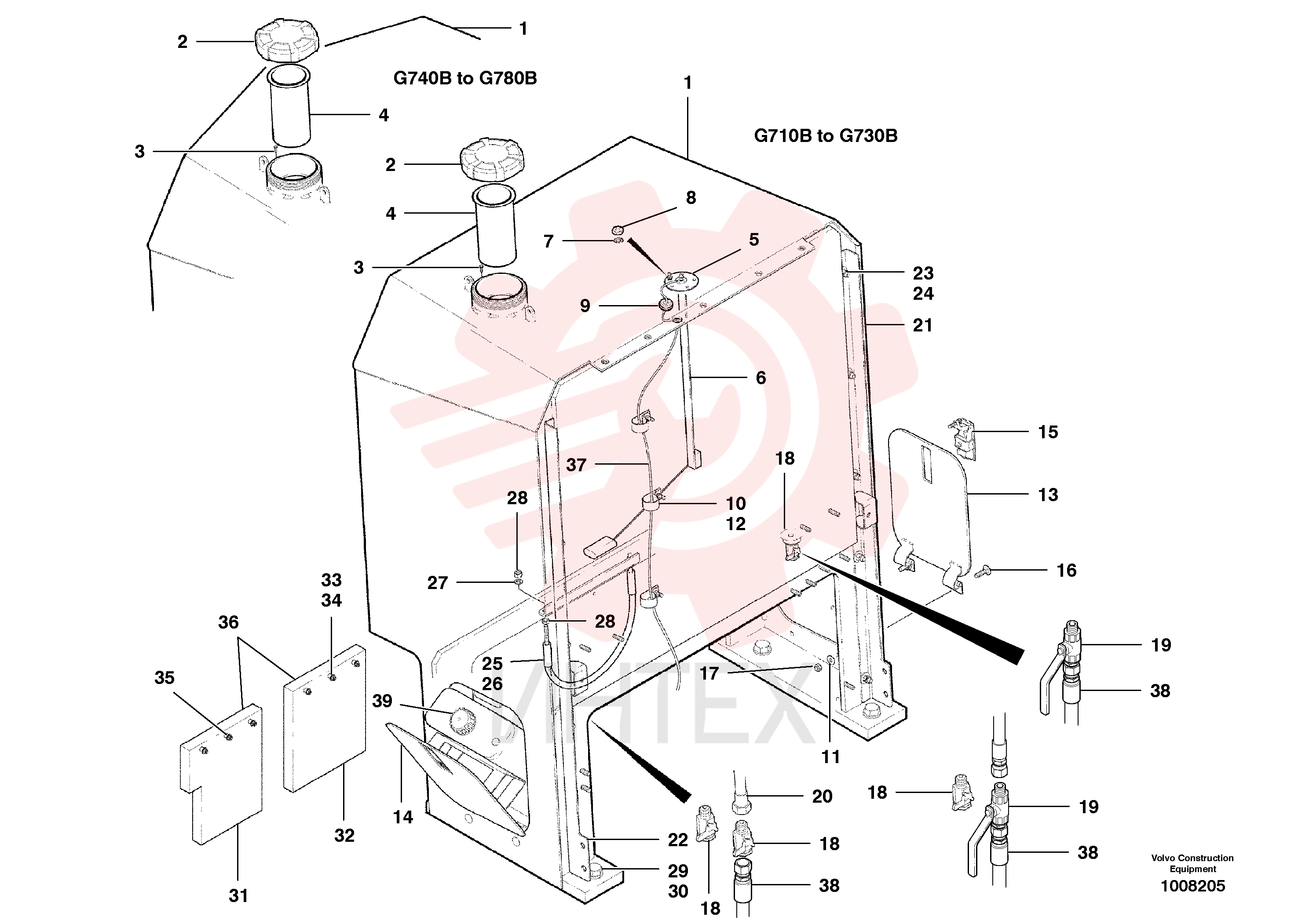 Топливный бак (бензобак) VOE 12725749 (6)