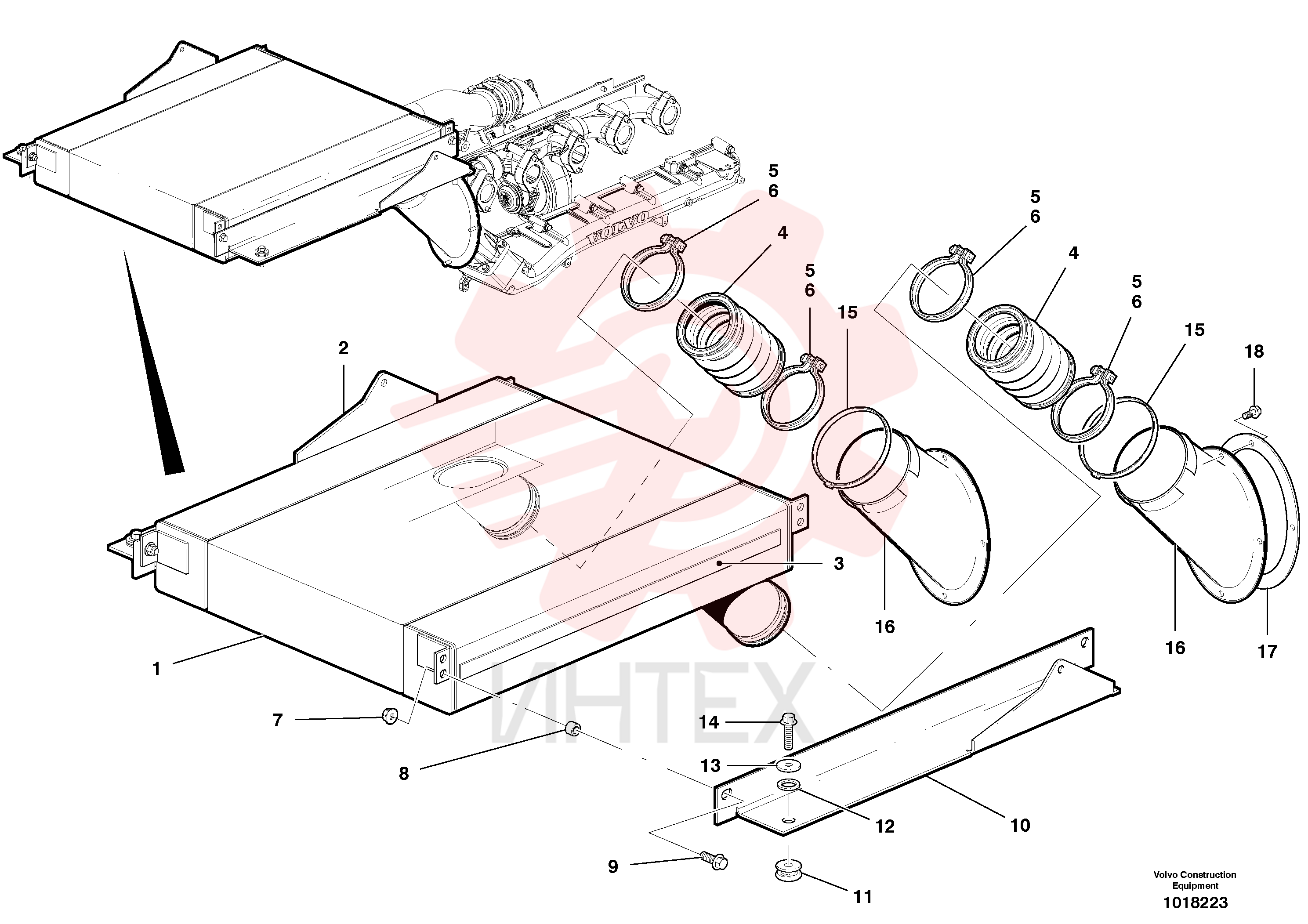 Charge air cooler VOE 12744246 (3)
