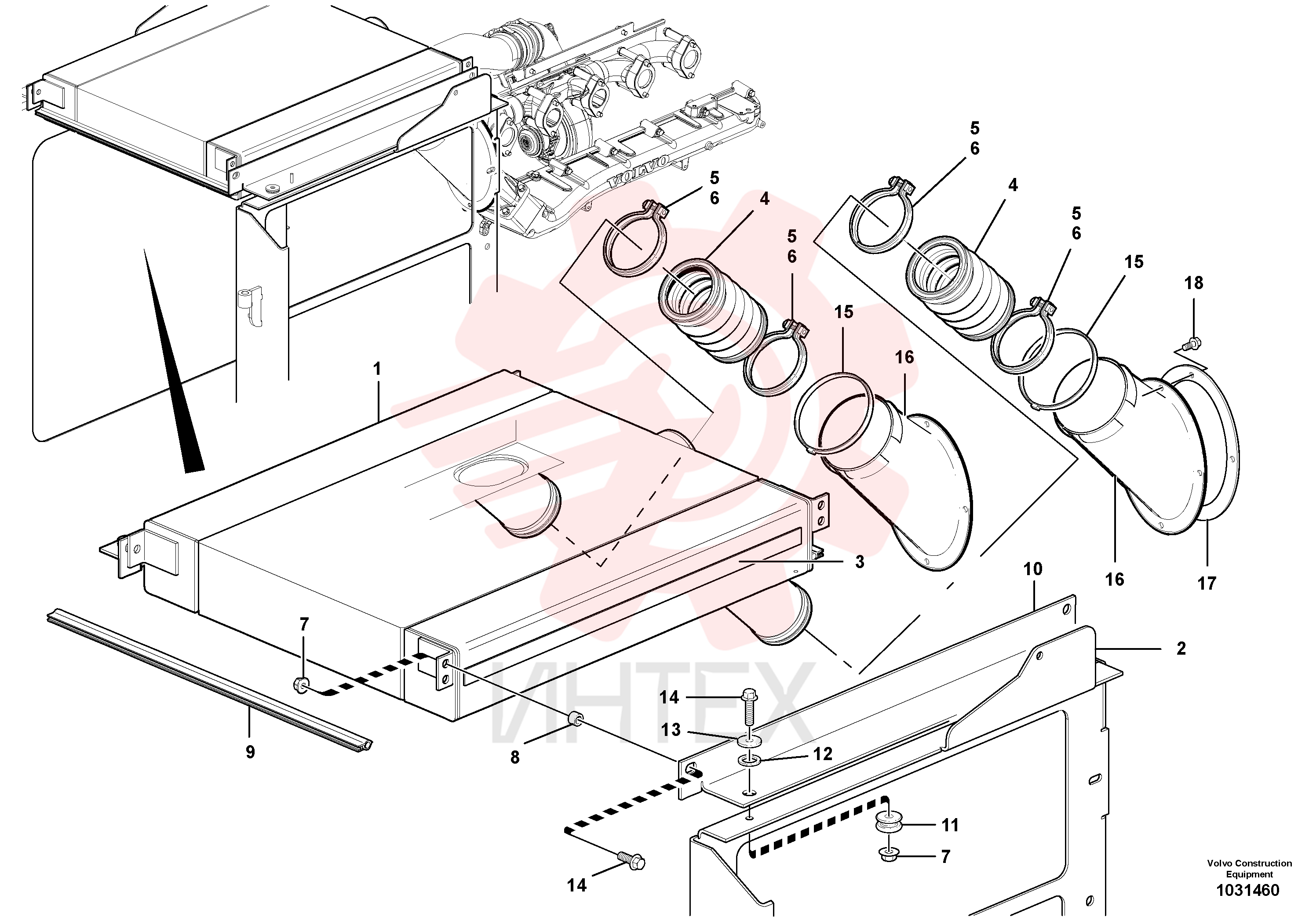 Charge air cooler VOE 12744246 (1)