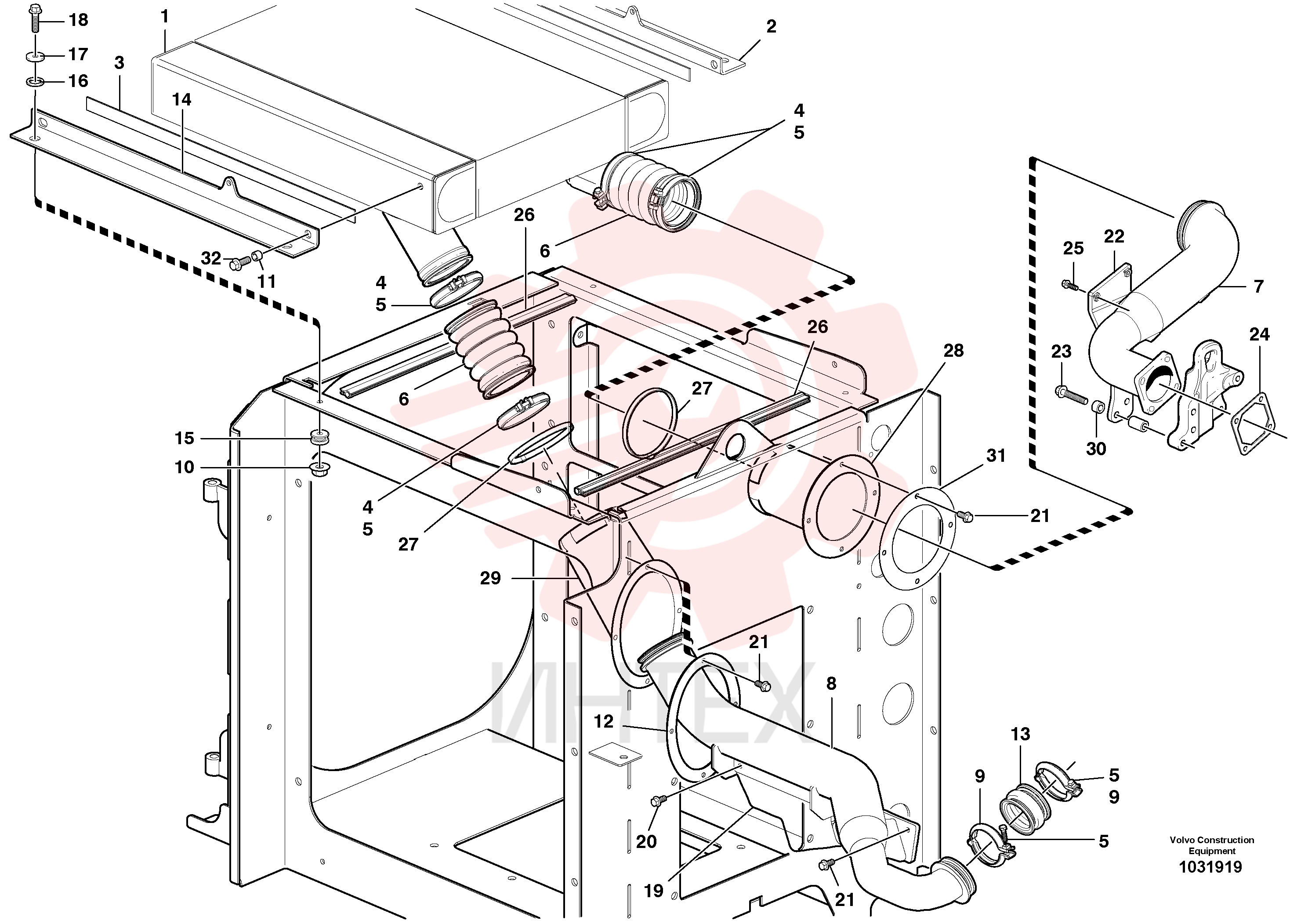 Charge air cooler VOE 12749474 (2)