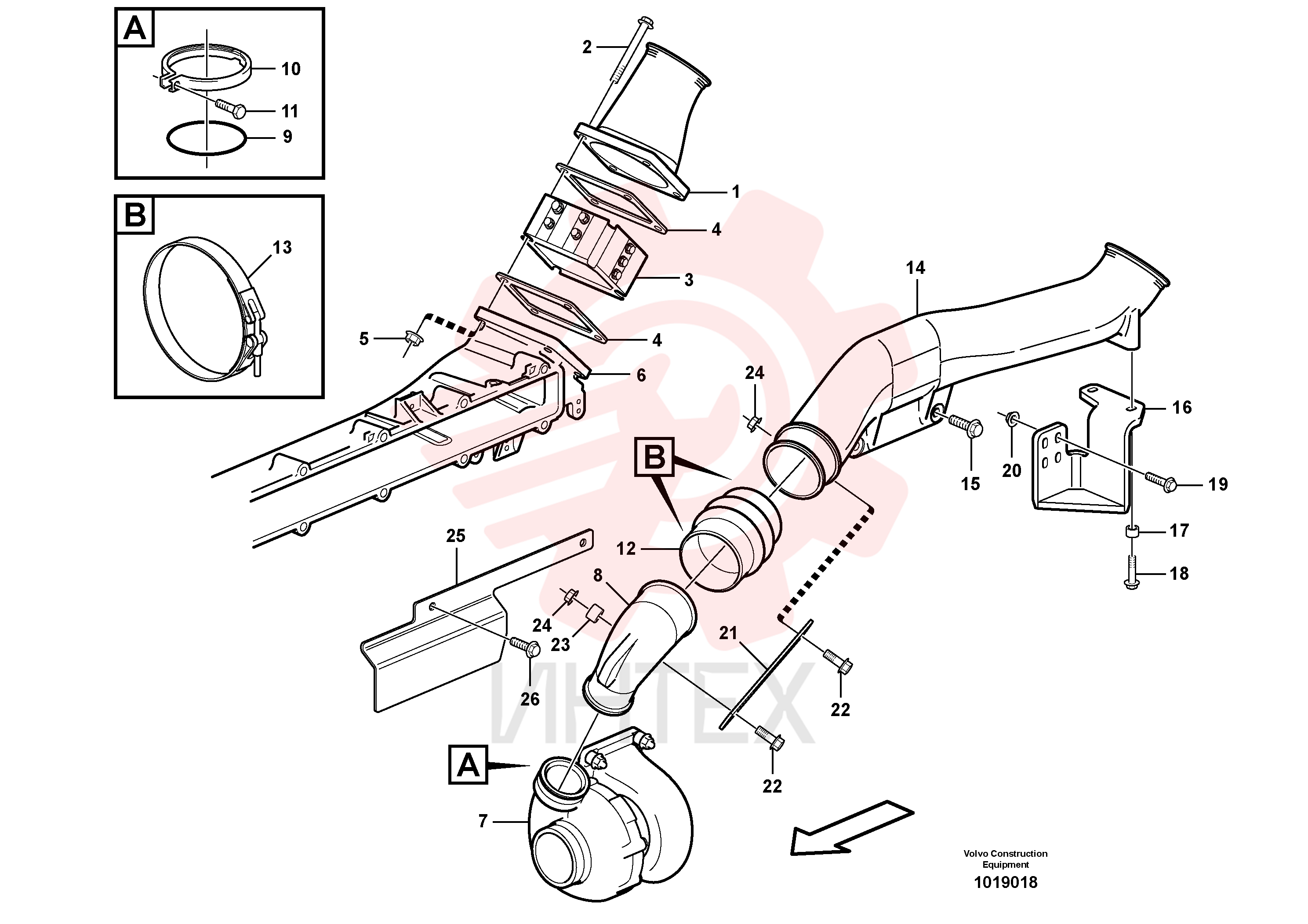 Charge air pipe VOE 11128206 (1)