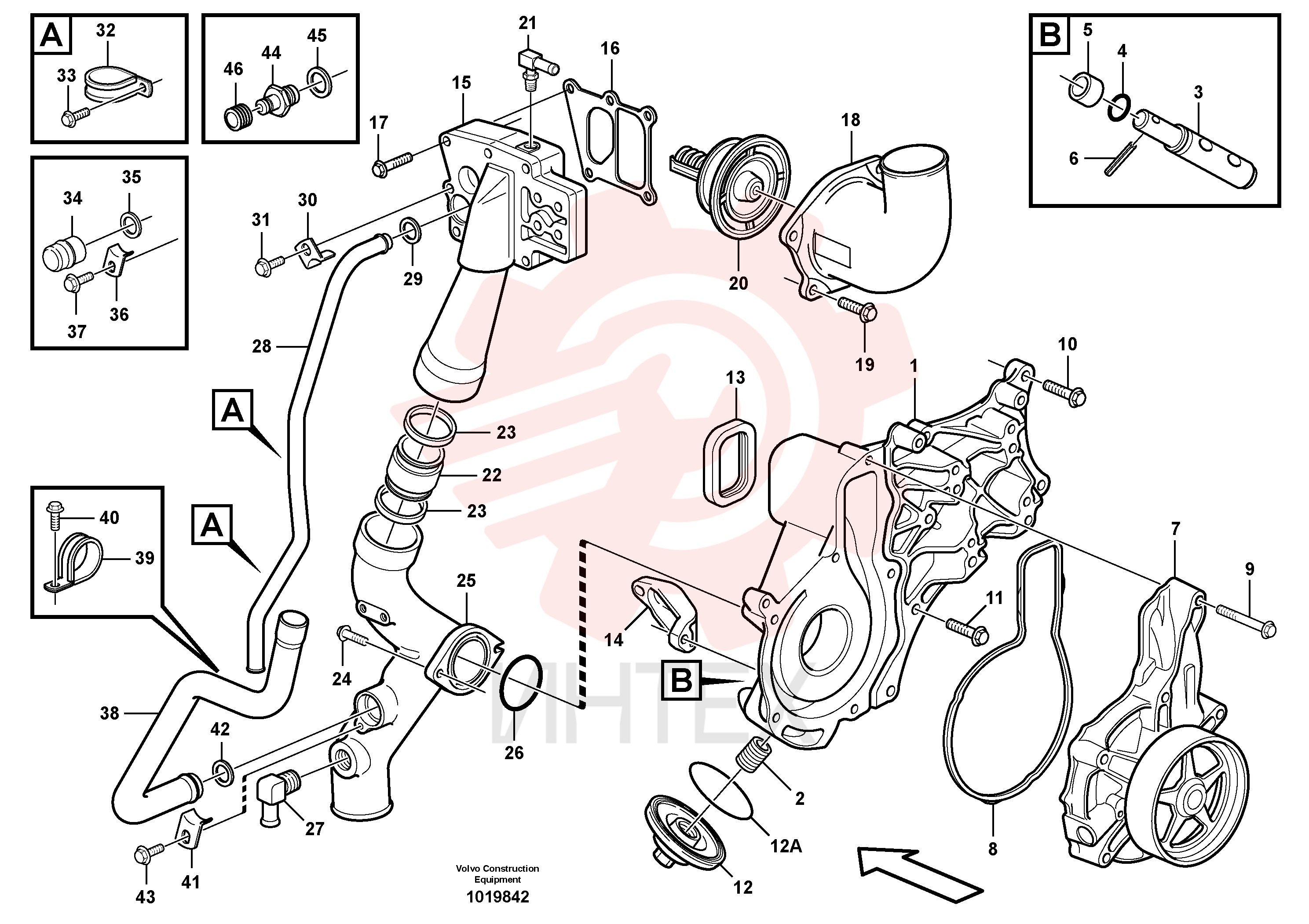 Coolant Pump VOE 20464403 (1)
