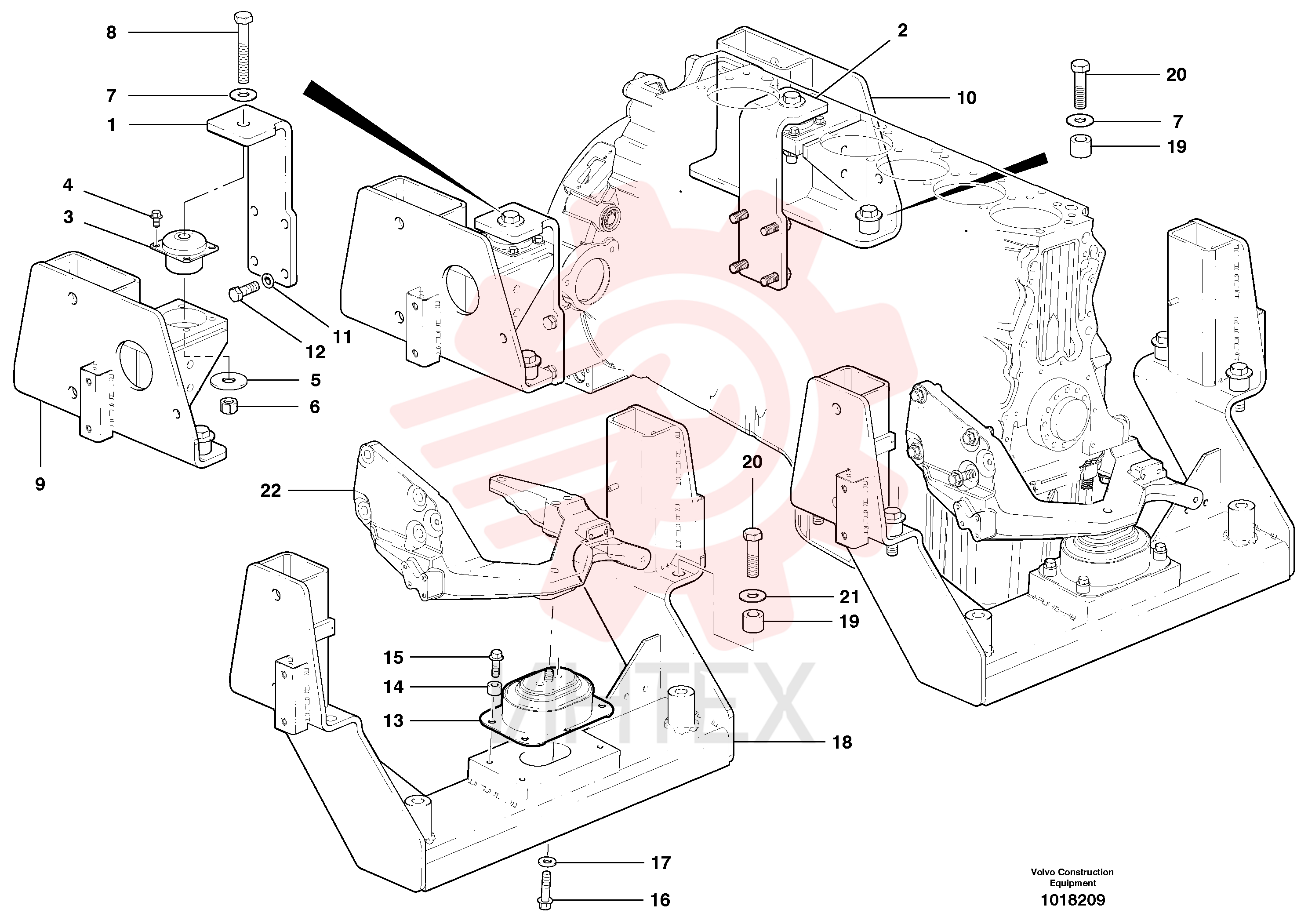 Engine bracket VOE 12749729