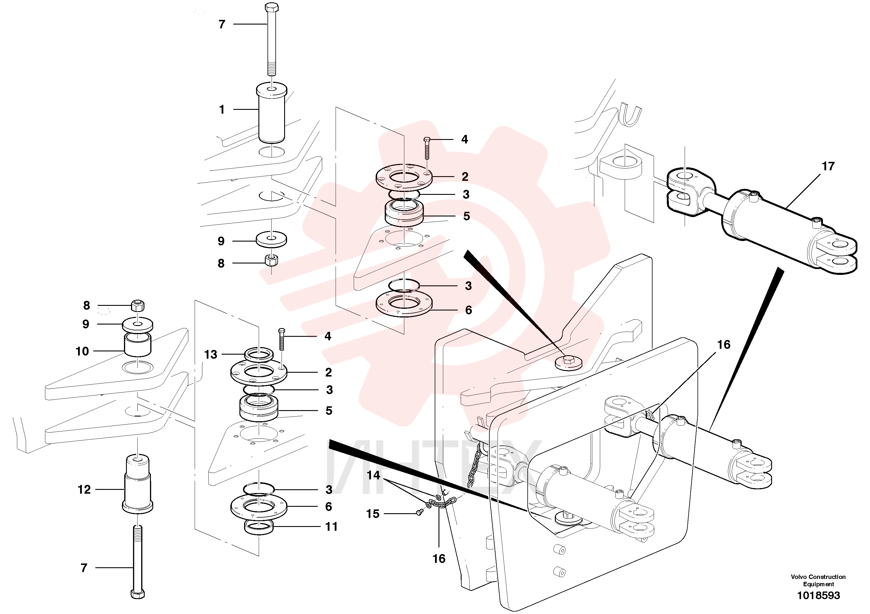 Hinge pin VOE 12736167 (1)