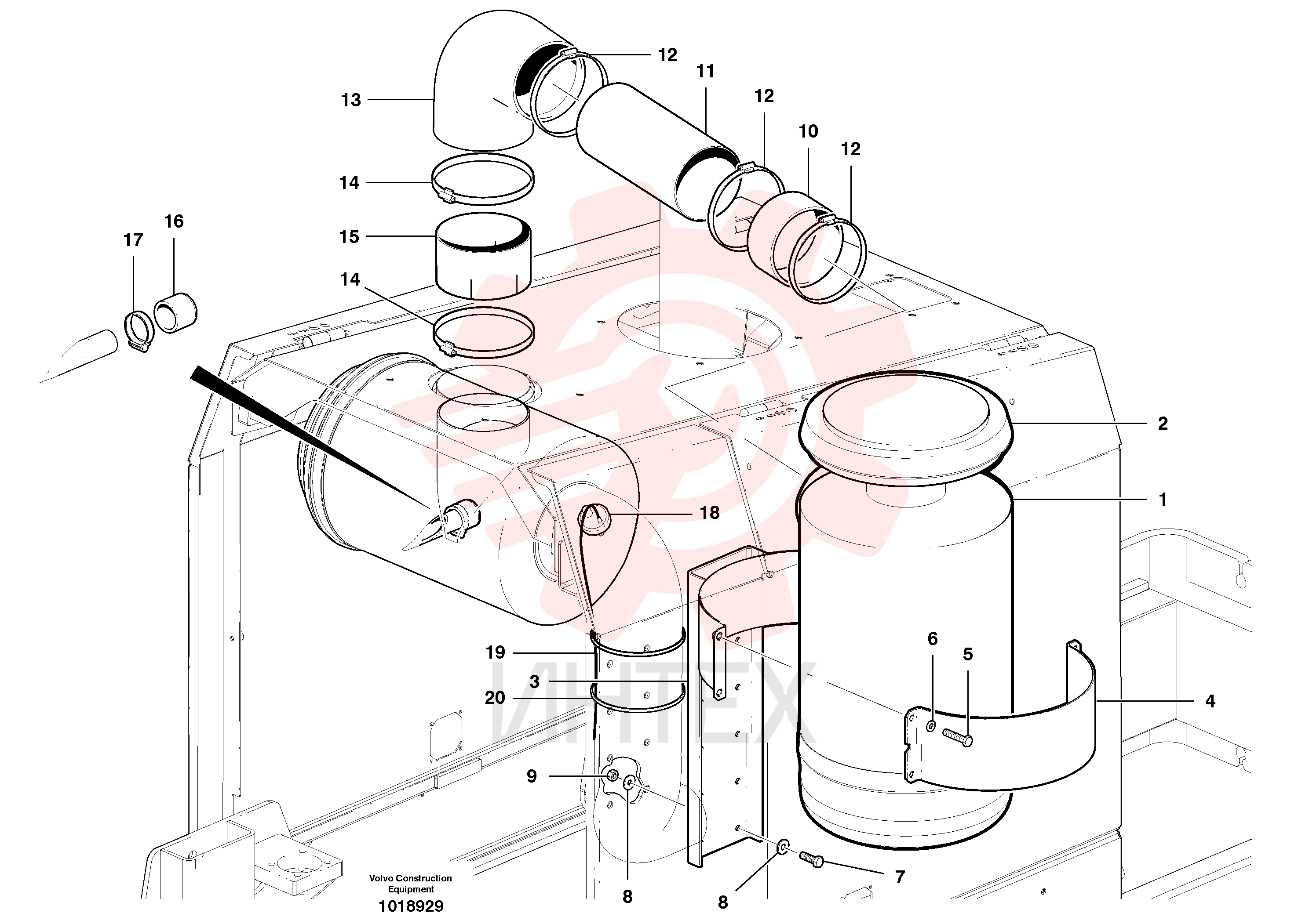 Oil bath air cleaner VOE 11110614 (2)