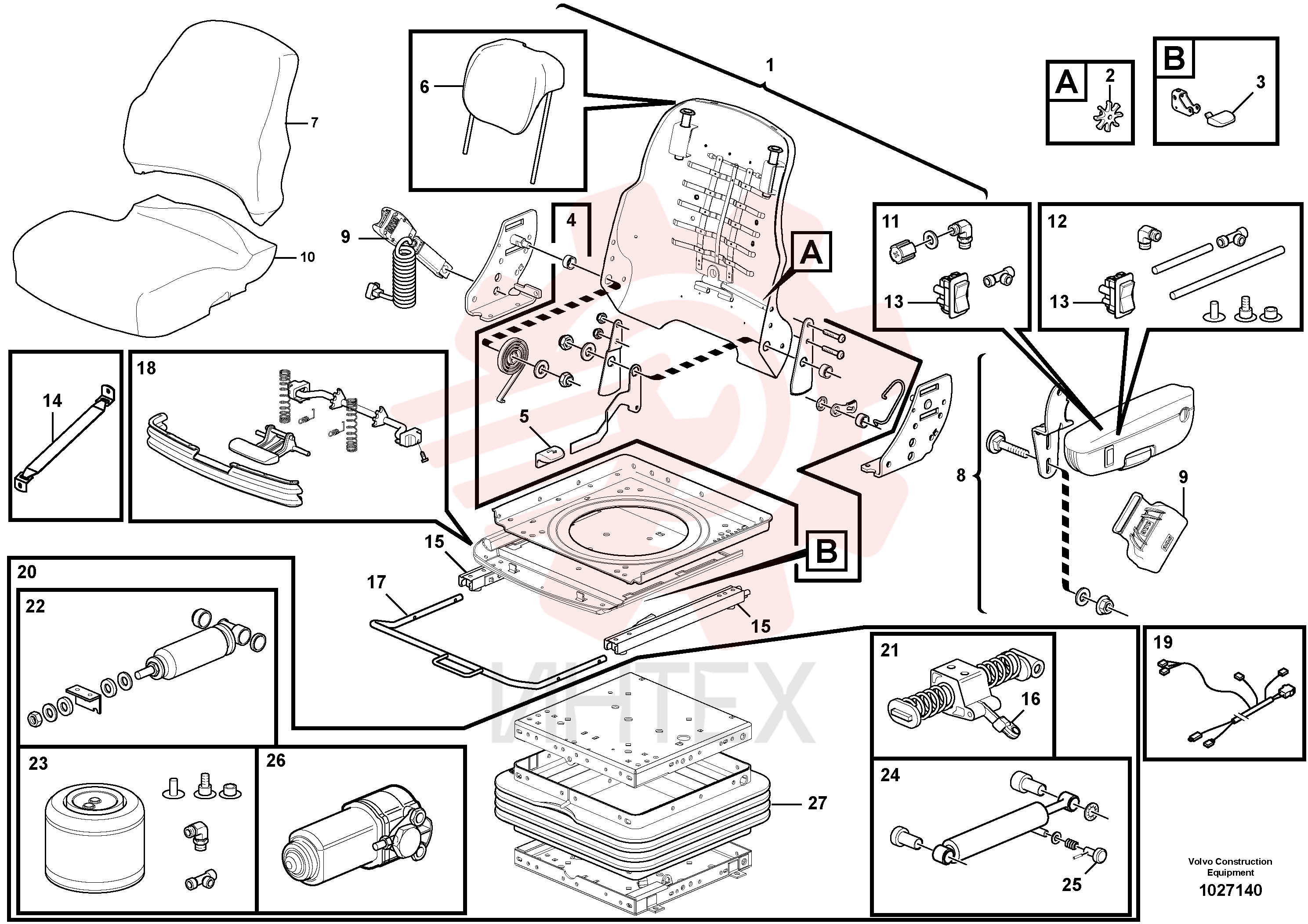 Seat frame VOE 12743625 (1)