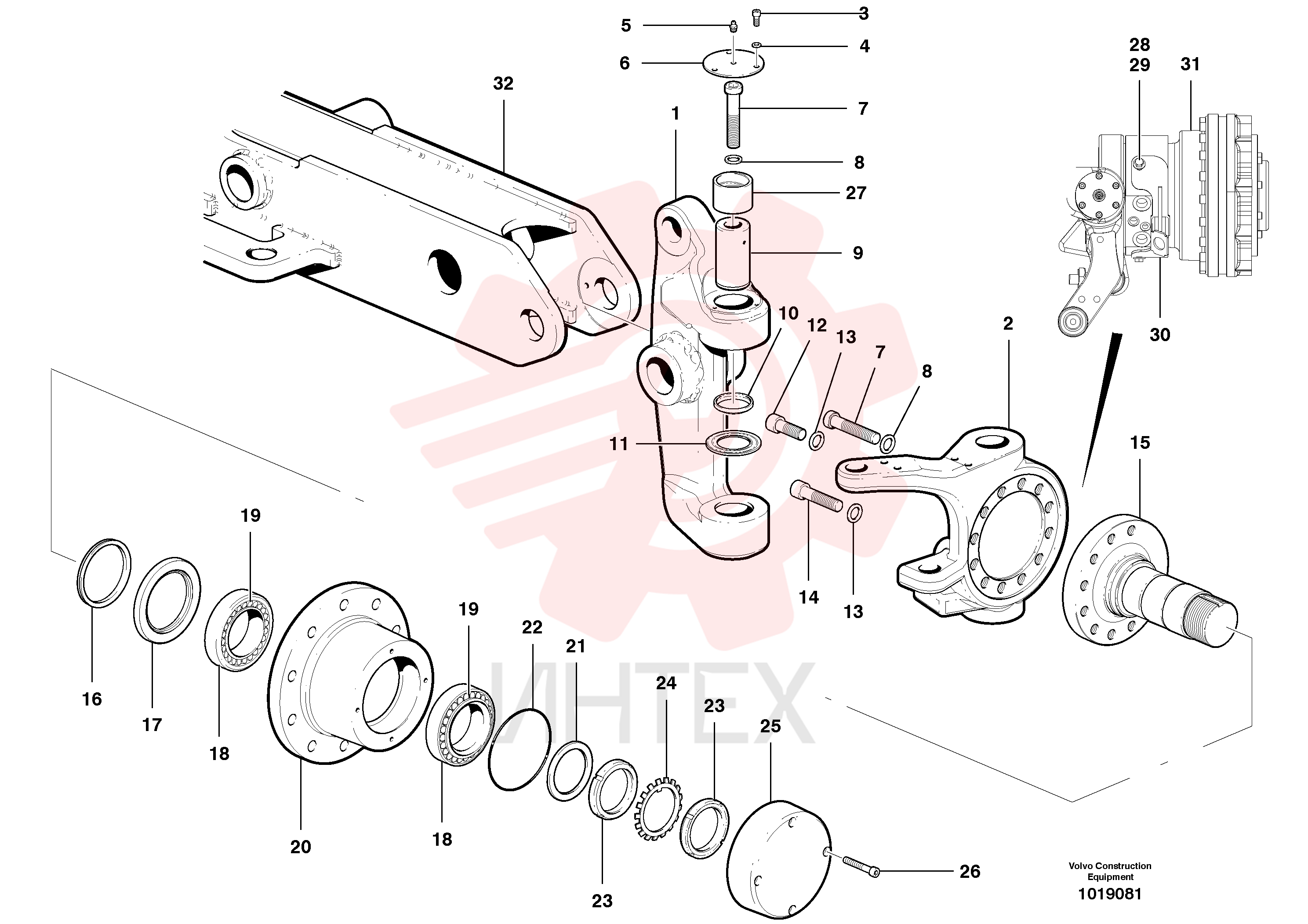 Steering knuckle VOE 12747929 (1)
