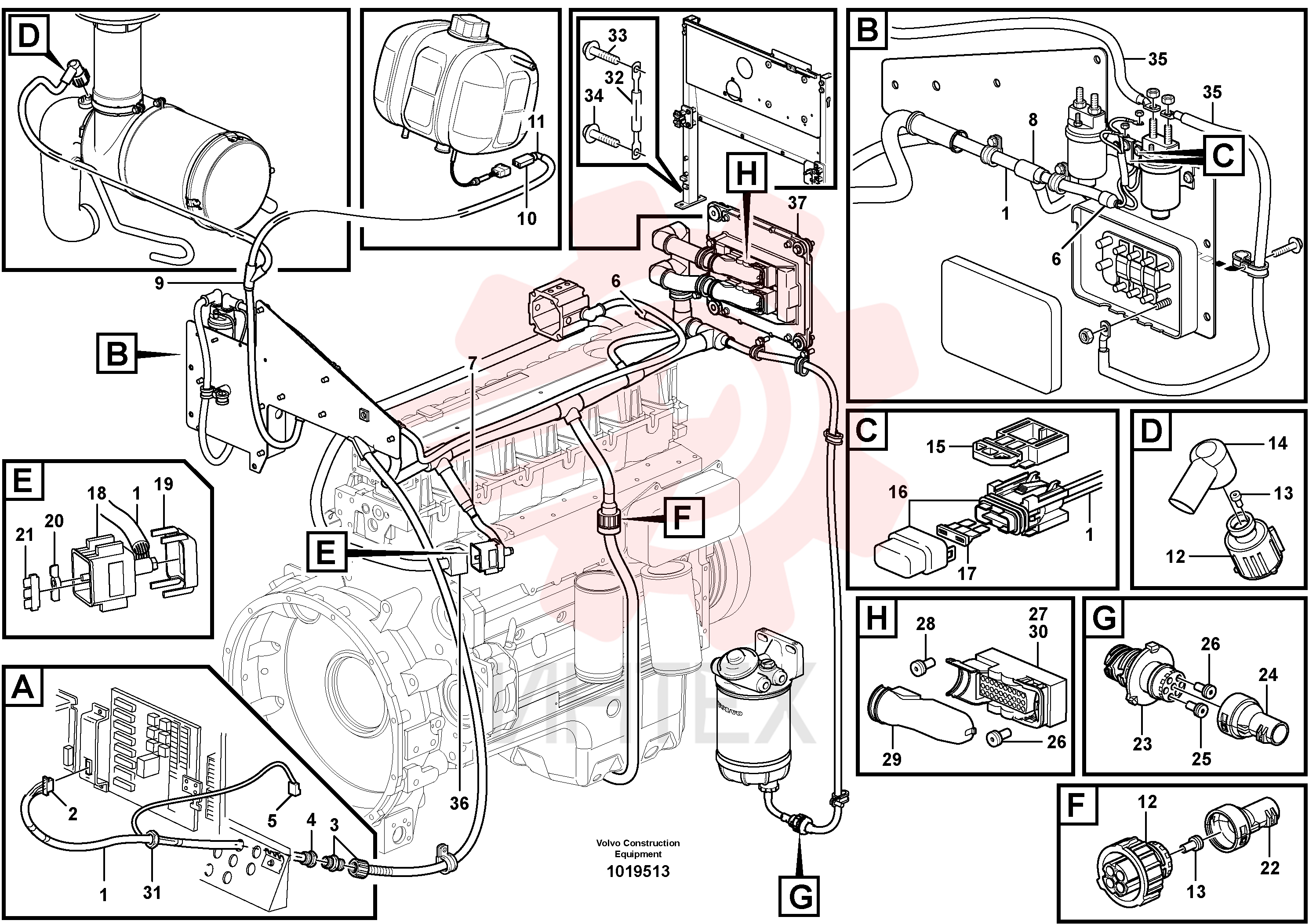 Cable harness VOE 11171714