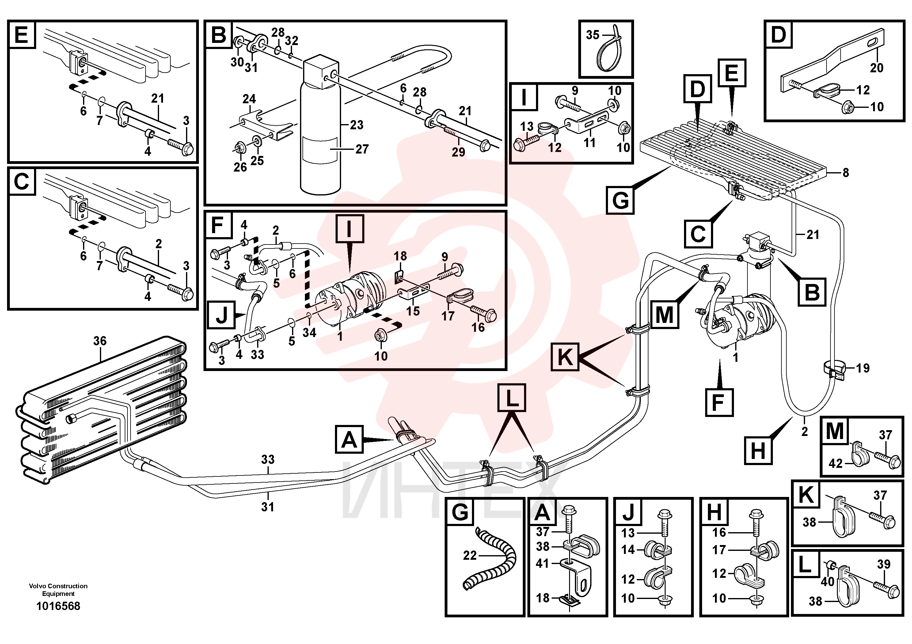 Flange lock nut VOE 948645 (1)