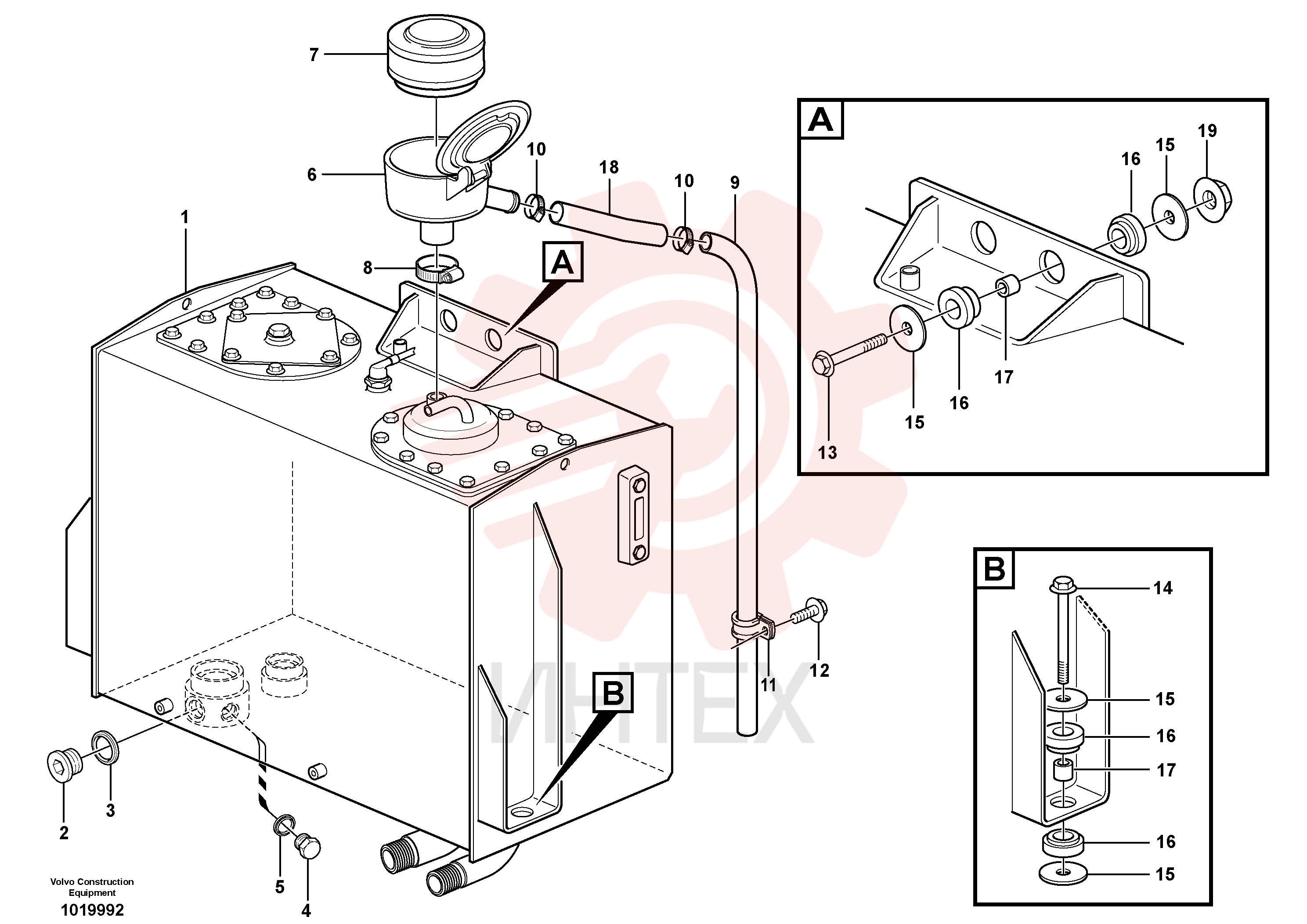 Hydraulic fluid tank VOE 11411910 (2)