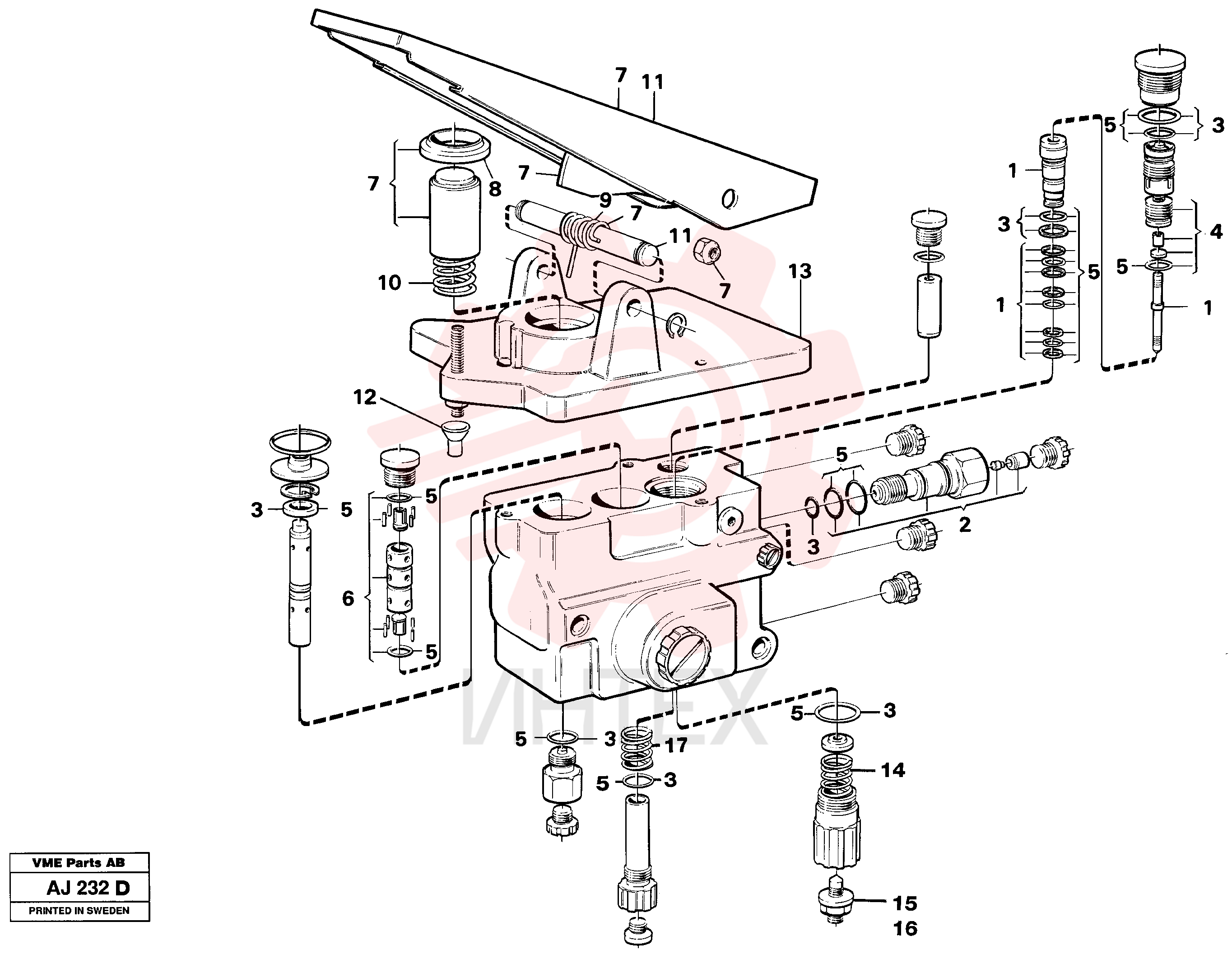 Footbrake valve