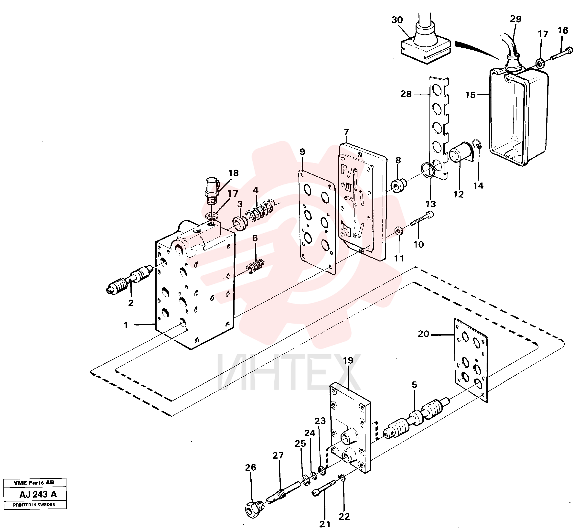 Gear changing unit